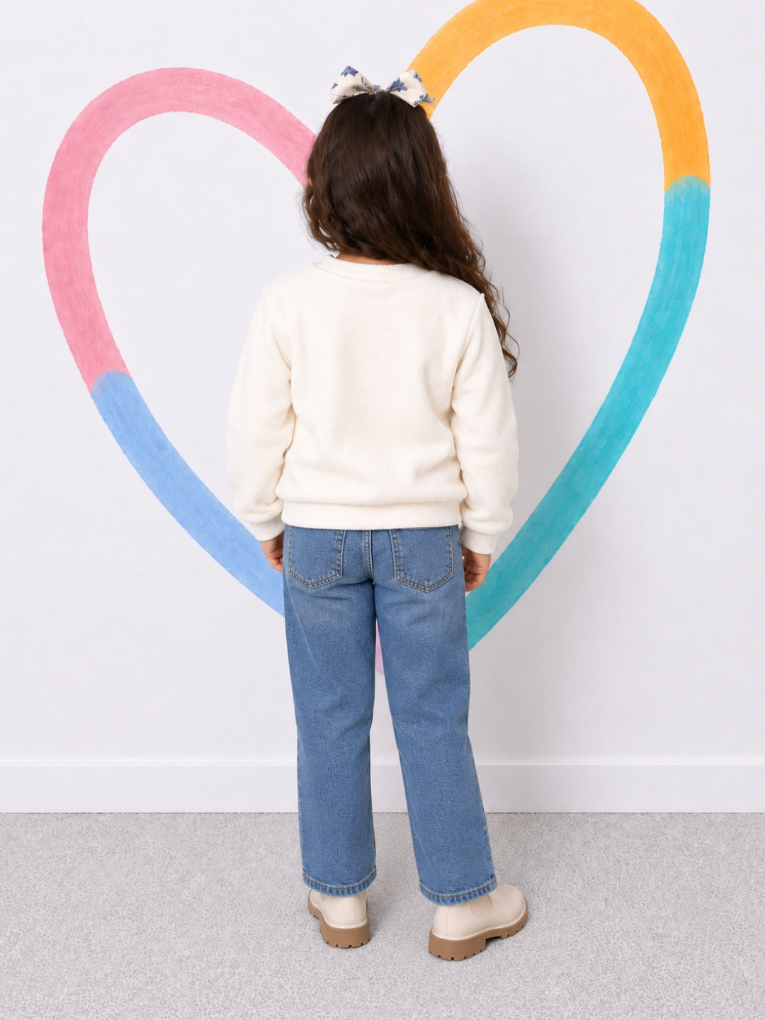 Colourful Bows Sweatshirt - White