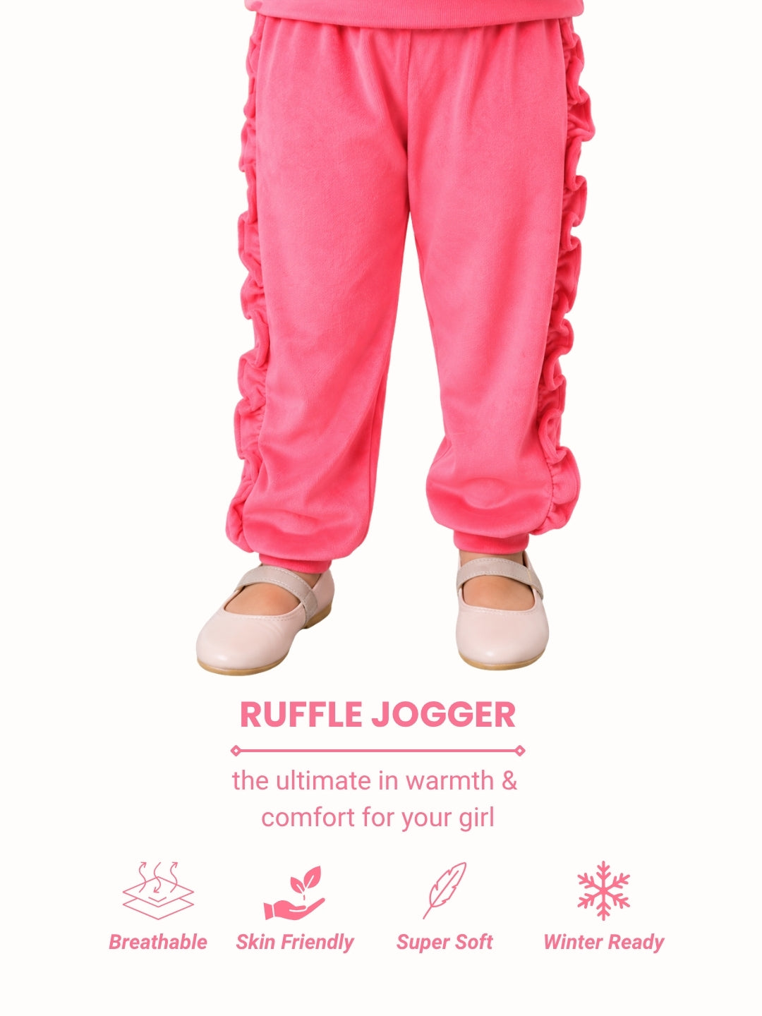 Frill Jogger - Pink