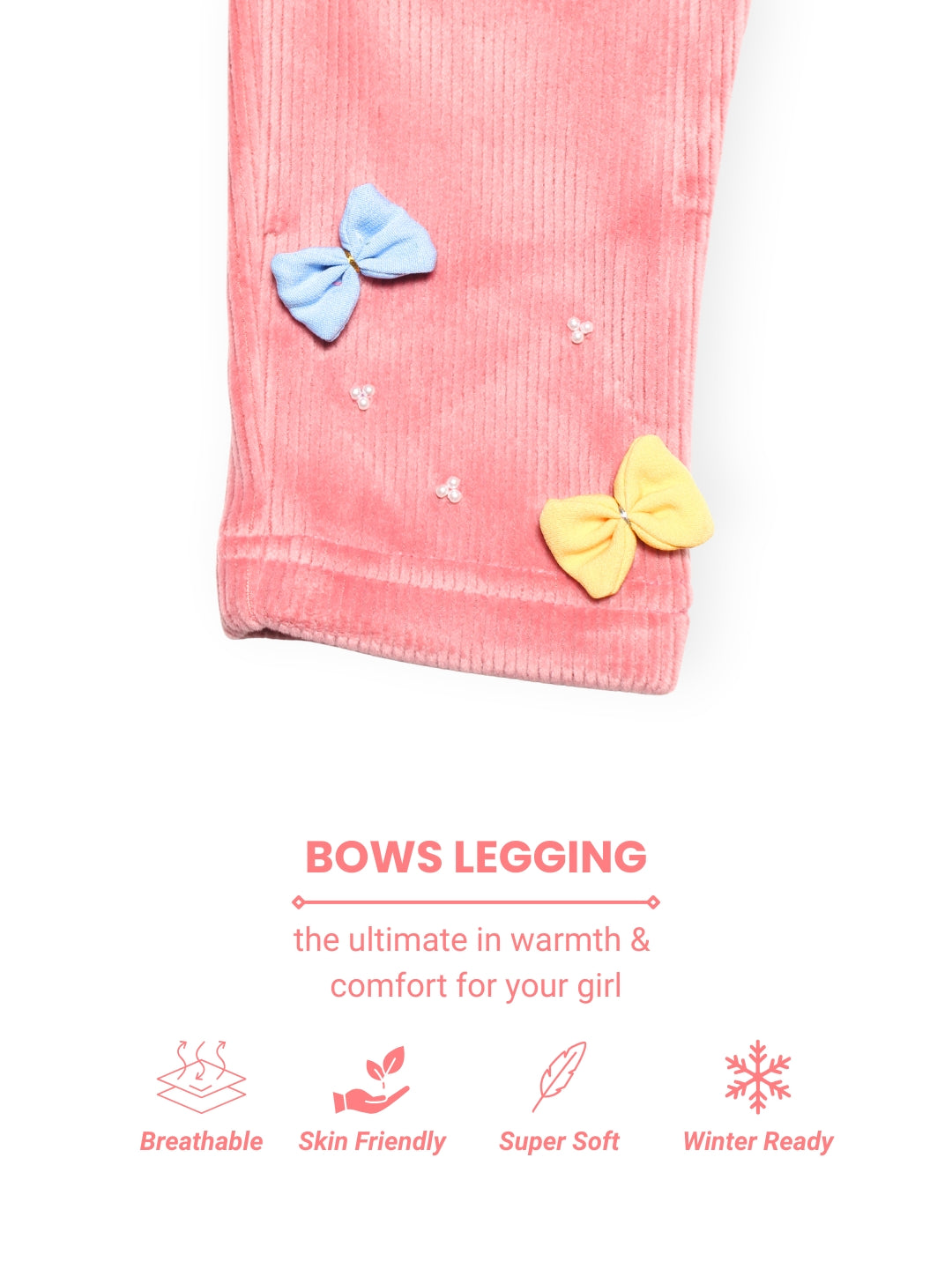 Super Soft Corduroy Legging - Rose Pink