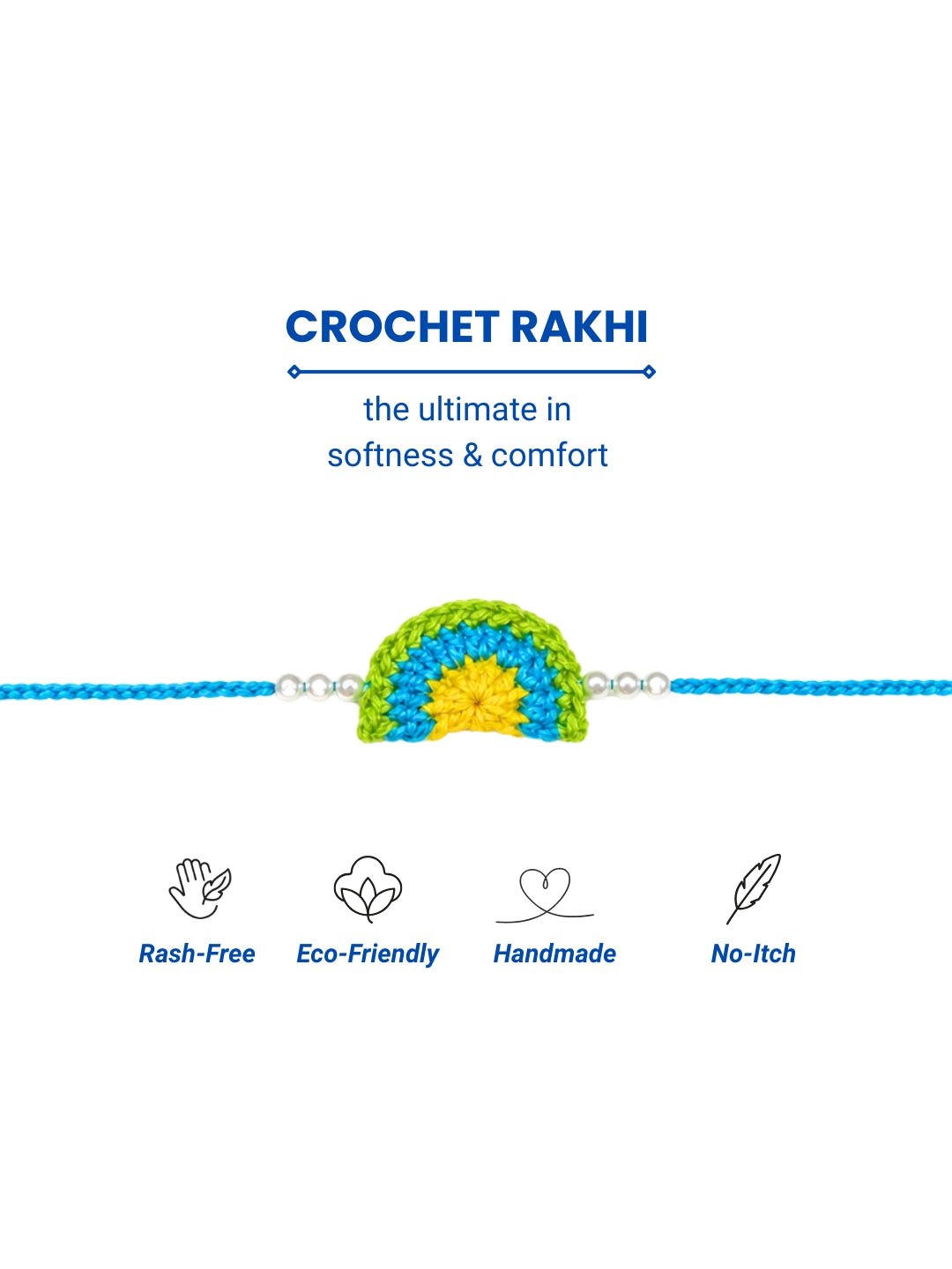 Colourful Rainbow Rakhi - Green