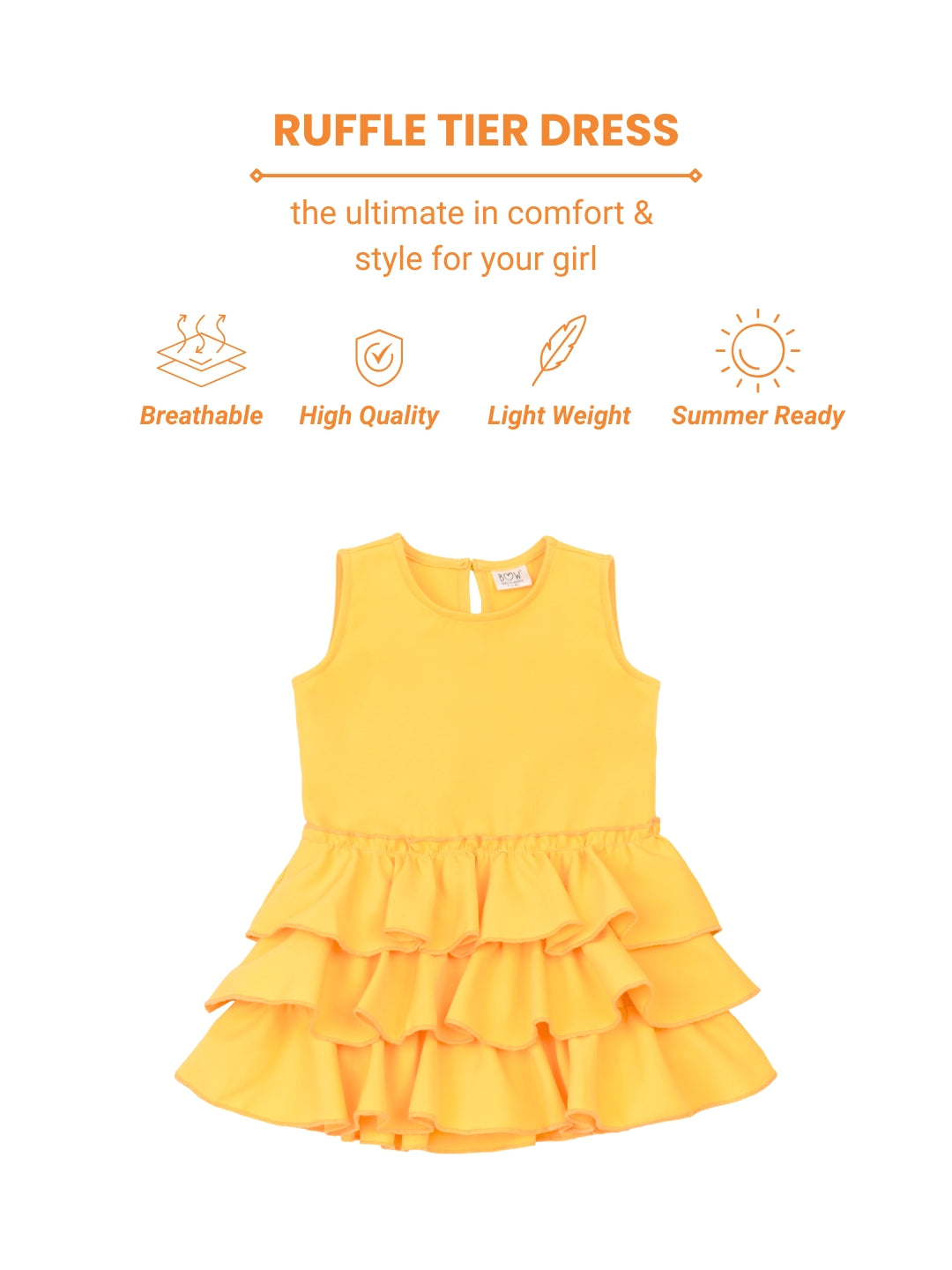 Ruffles Pixie Dress - Yellow