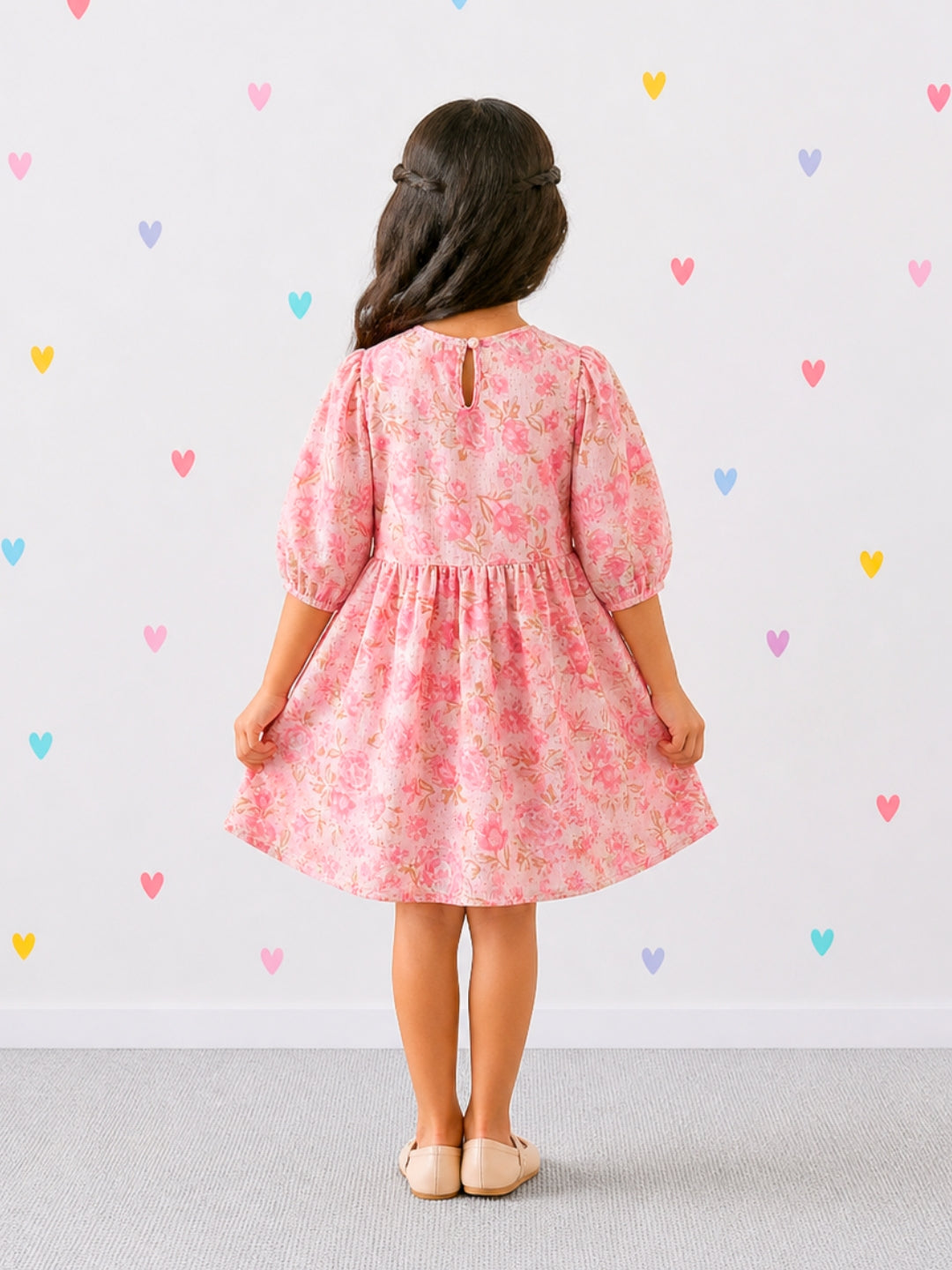Festive Eloise Dress -Pink
