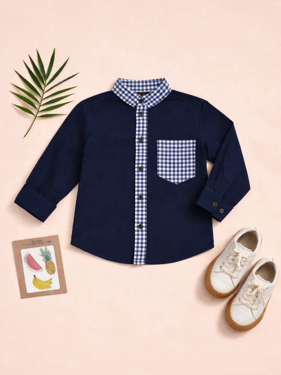 Archie Cotton Shirt - Navy