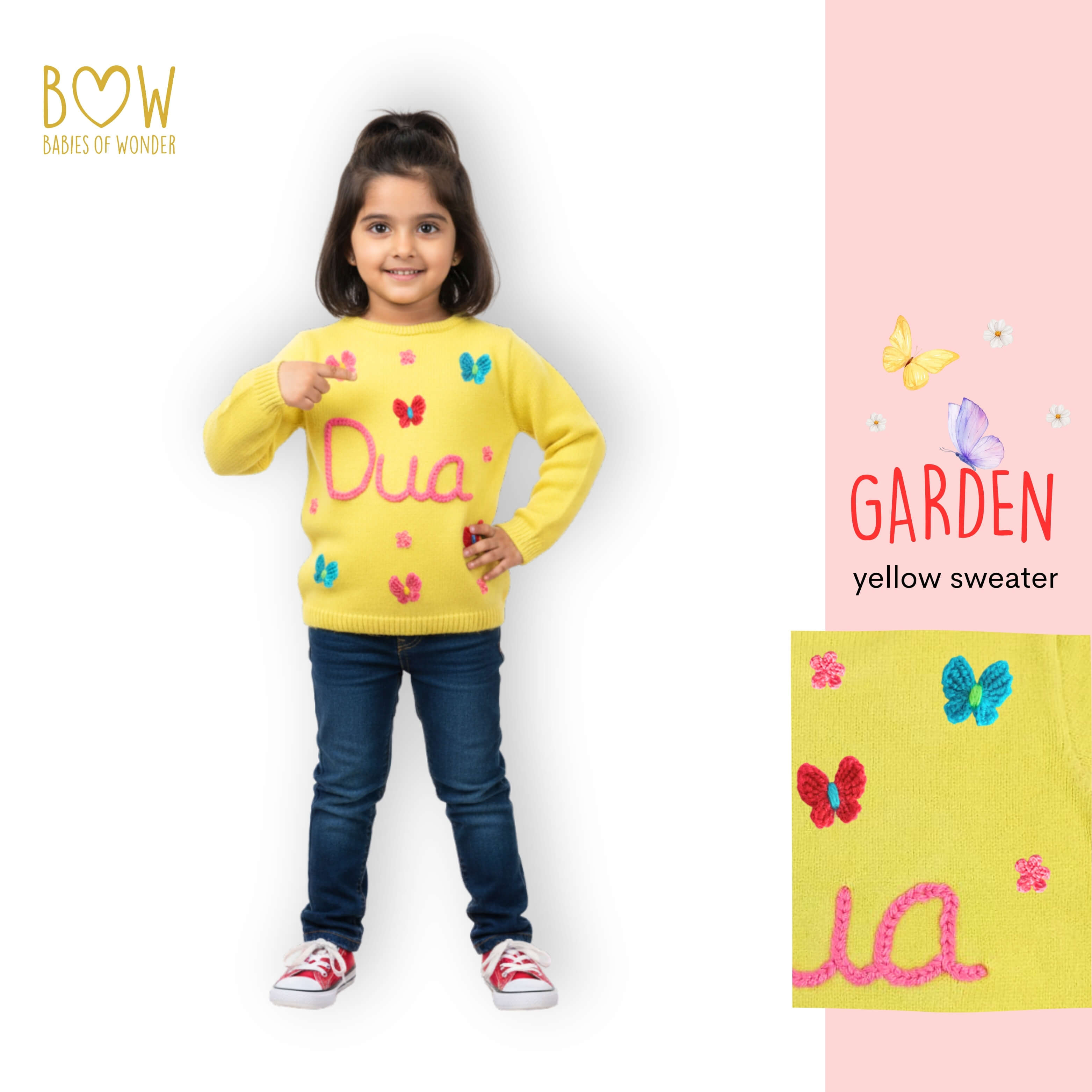 Girls Customised garden Sweater