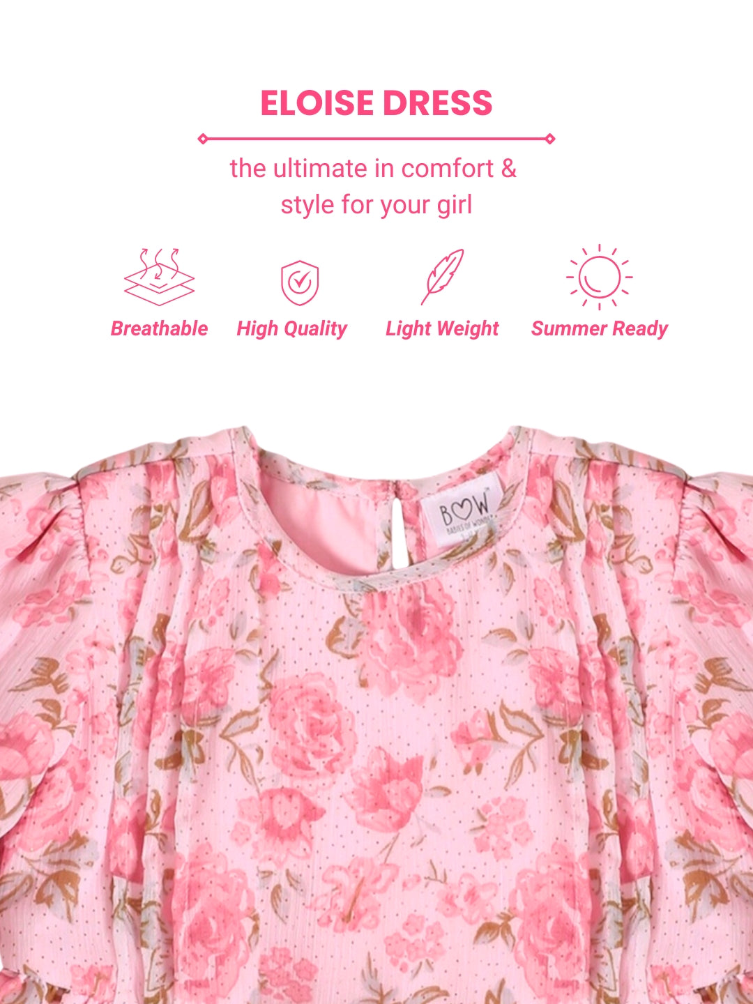 Festive Eloise Dress -Pink