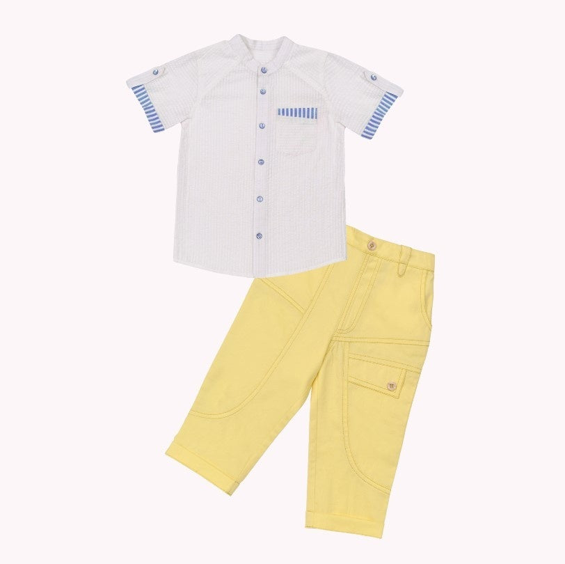 Blue Alan Shirt + Yellow Neo Pant