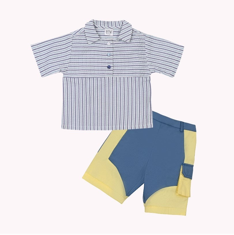 Blue Chuck Top + Blue Chase Shorts