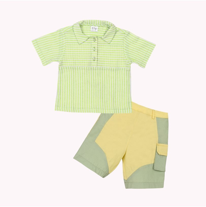Green Chuck Top + Yellow Chase Shorts