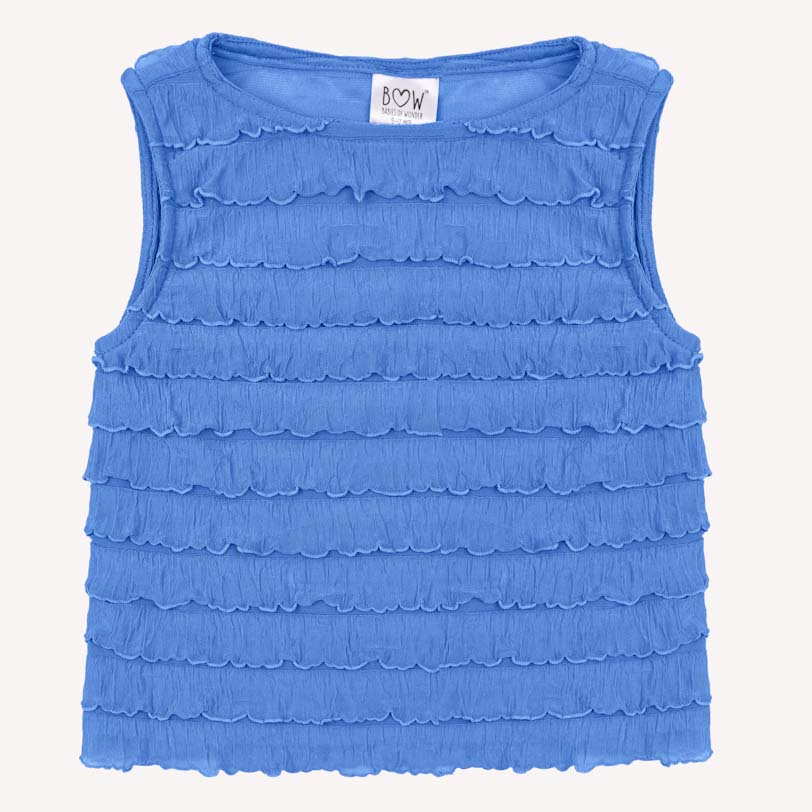 Sarah Frills Top - Blue