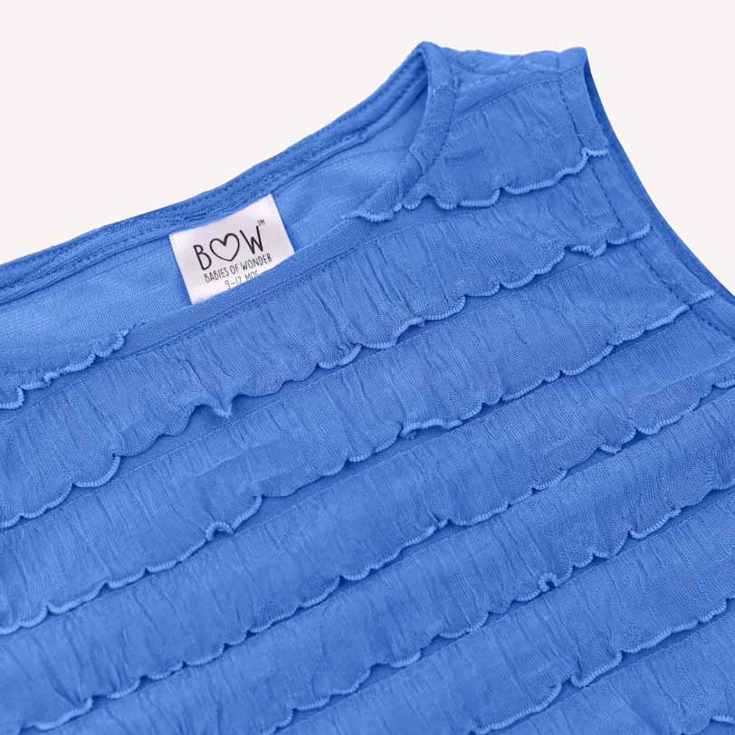 Sarah Frills Top - Blue