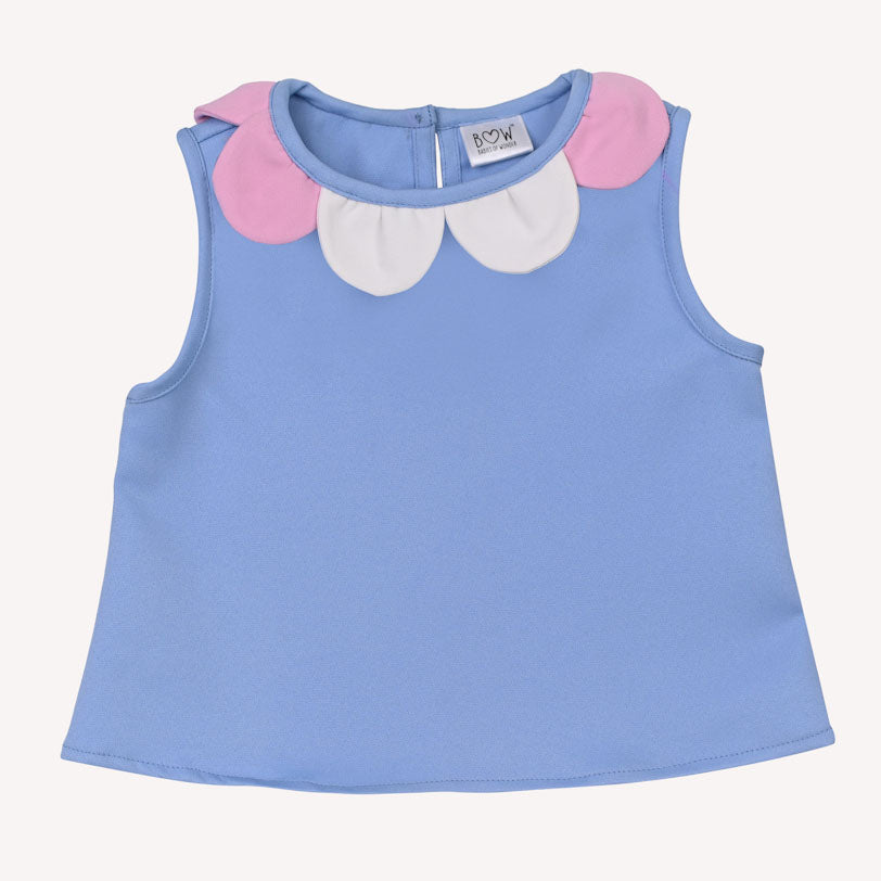 Baby Blue Blossom Top + Beige Ella Pant