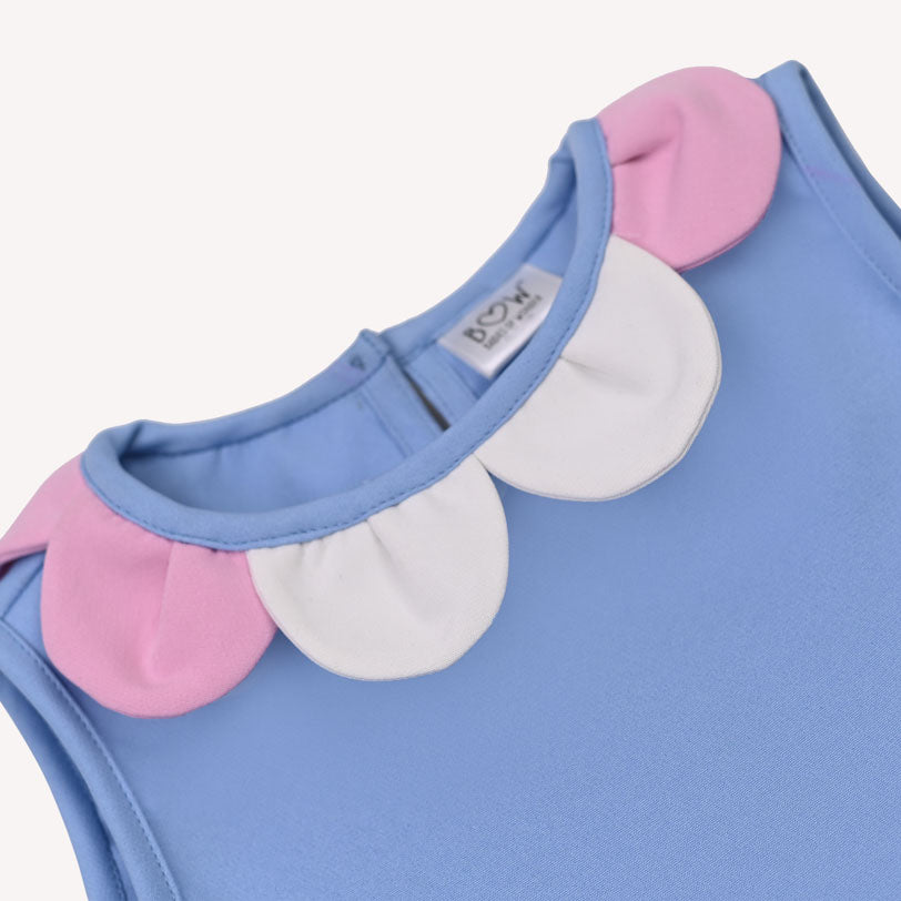 Baby Blue Blossom Top + Beige Ella Pant