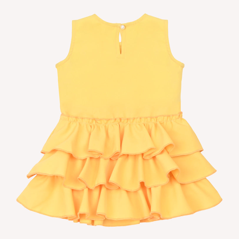 Ruffles Pixie Dress - Yellow