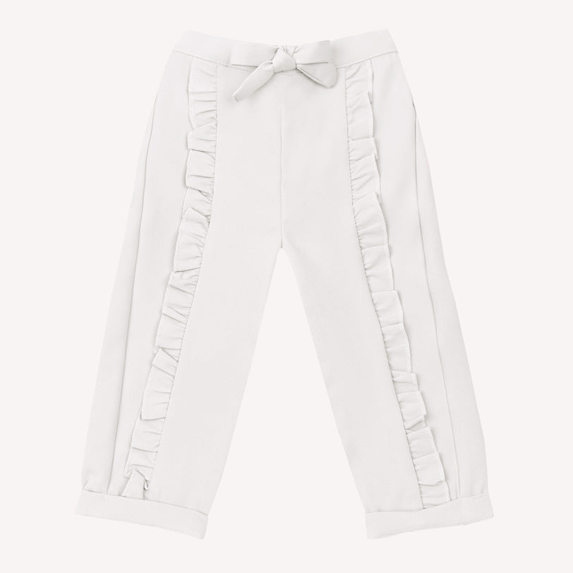 Blue Sarah Top + White Ella Pant