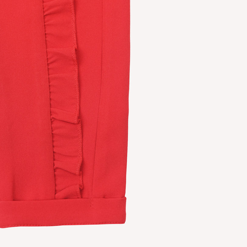 Ella Frills Pants - Red