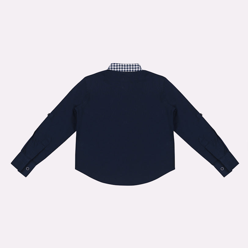 Archie Cotton Shirt - Navy