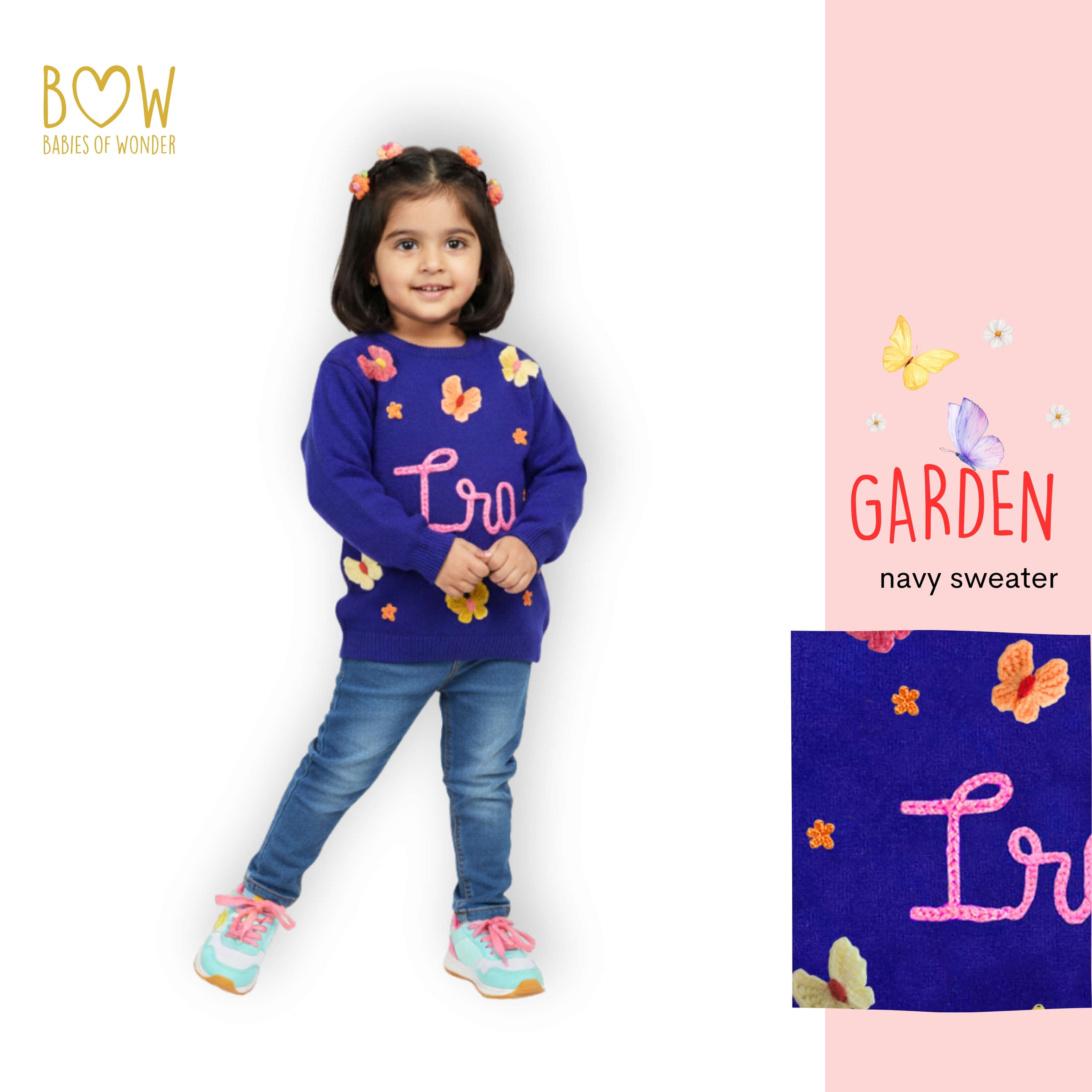 Girls Customised garden Sweater