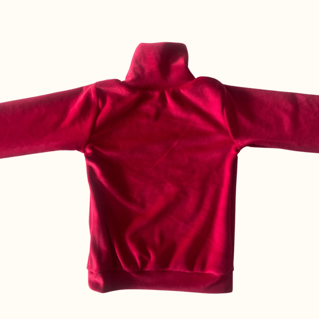 Velour Turtleneck - Red