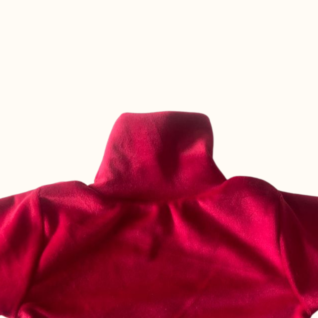 Velour Turtleneck - Red