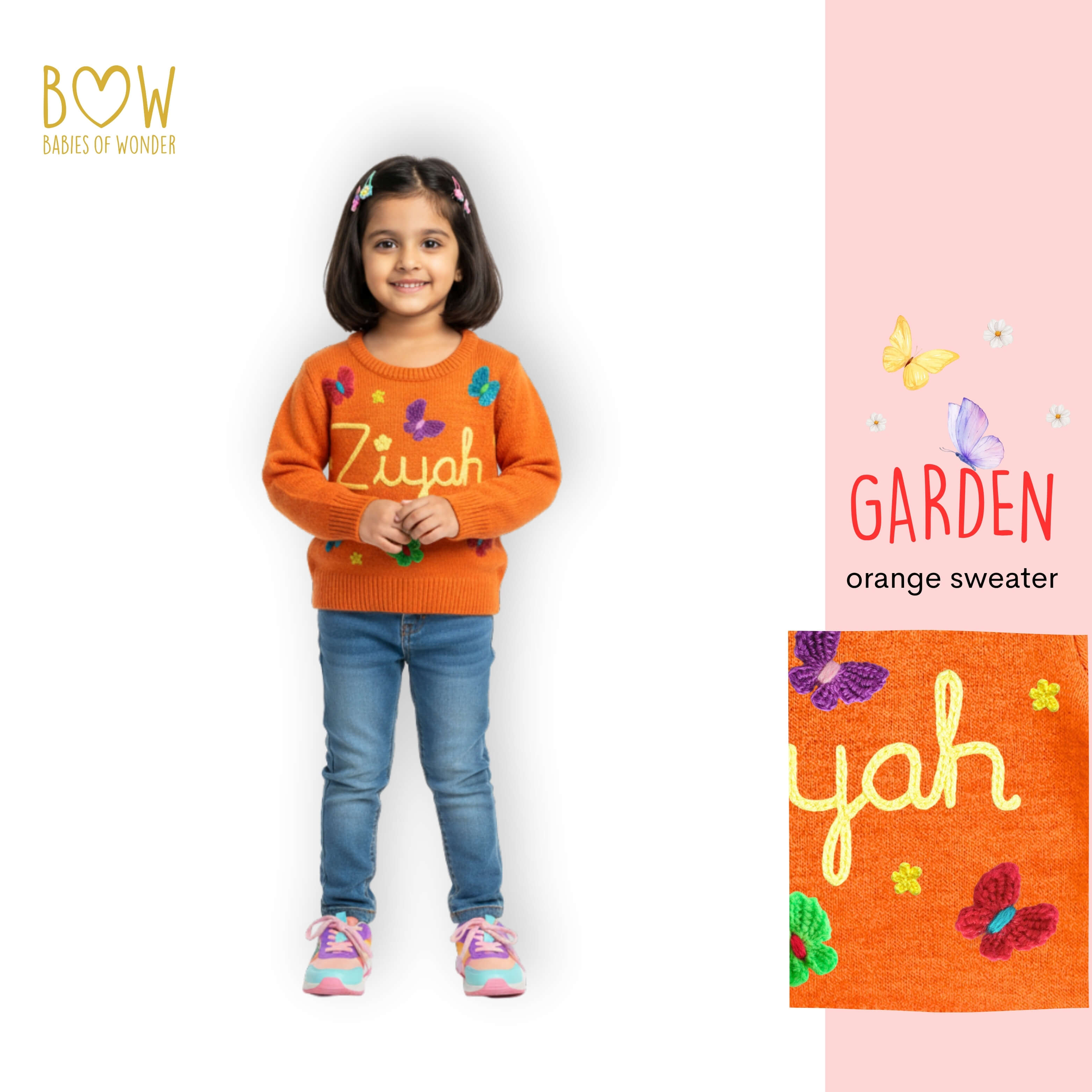 Girls Customised garden Sweater