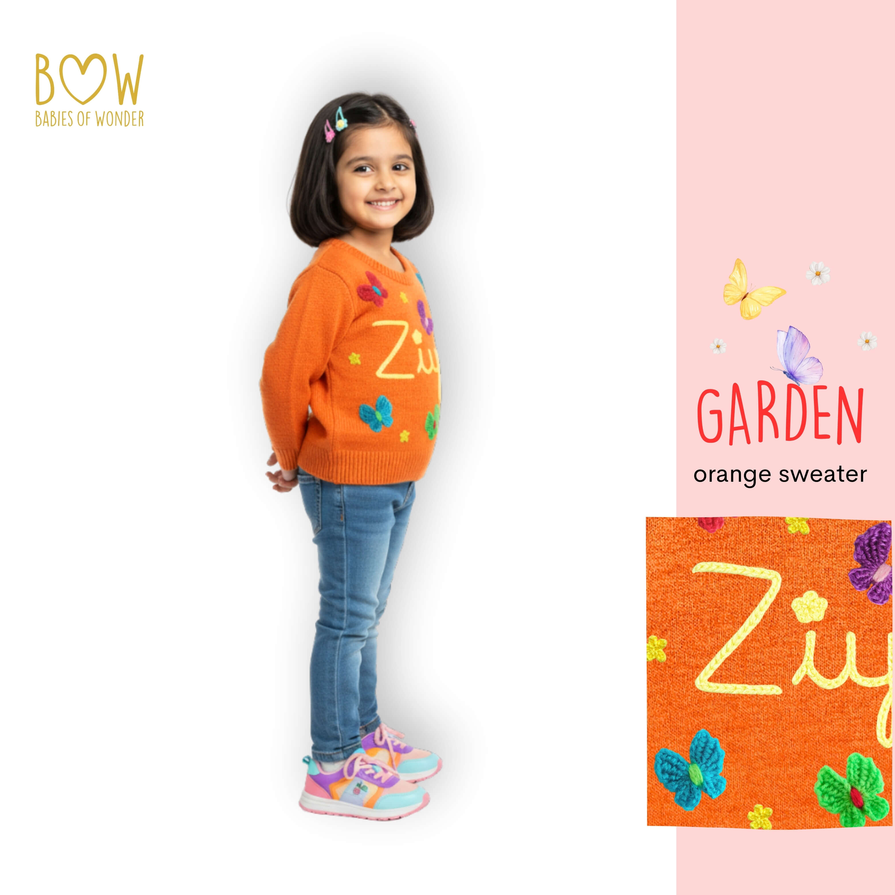 Girls Customised garden Sweater