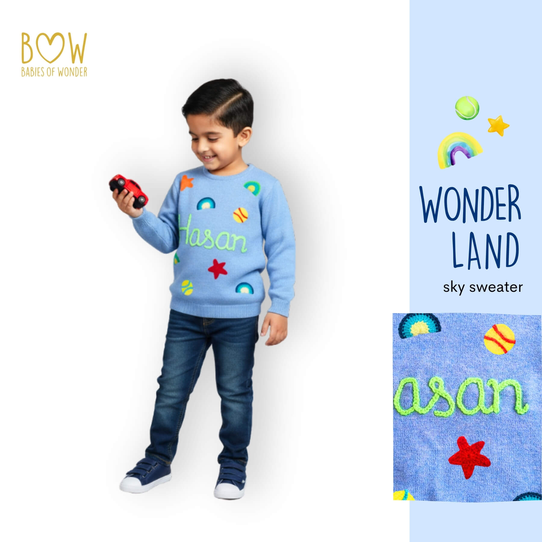 Boys Customised Wonderland Sweater