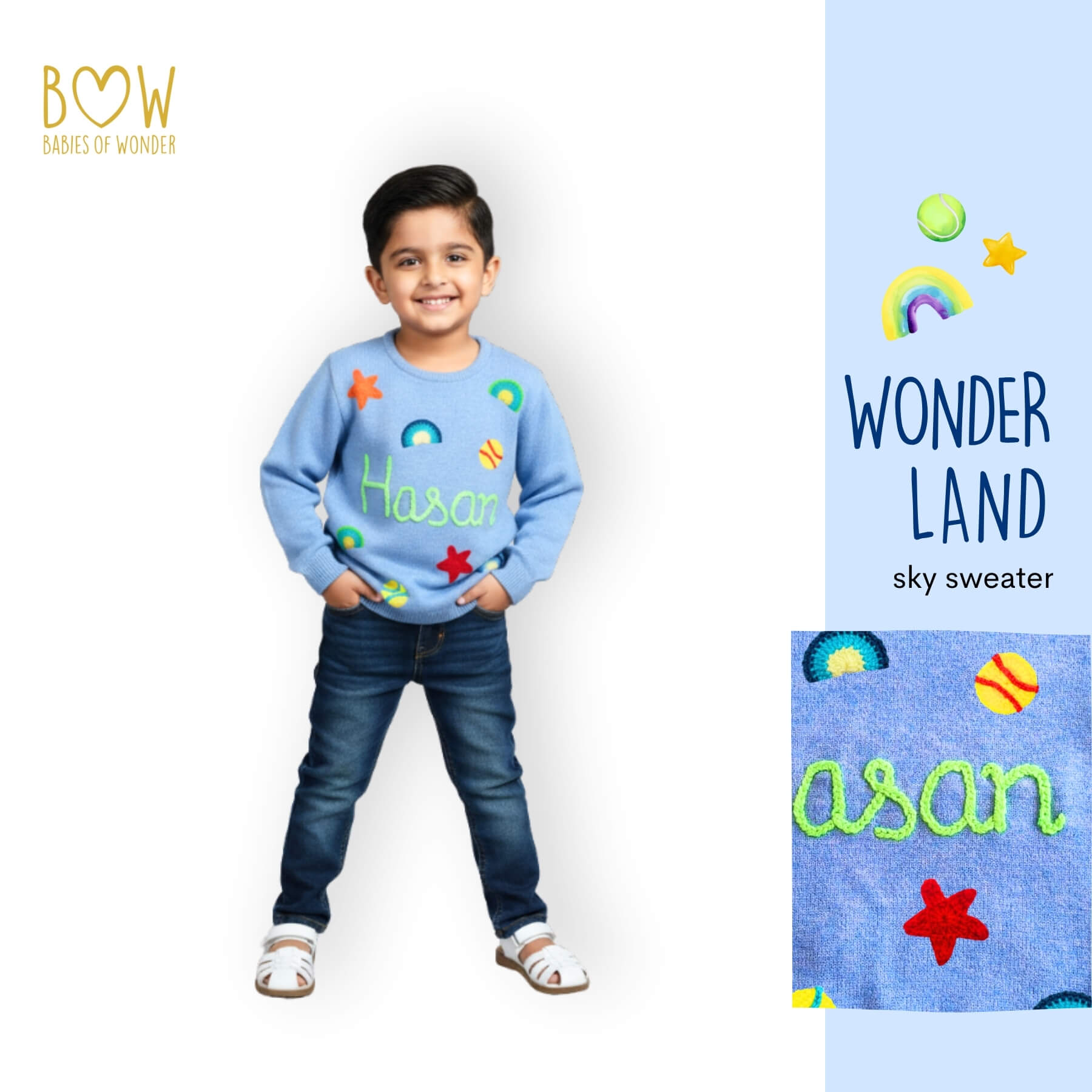 Boys Customised Wonderland Sweater