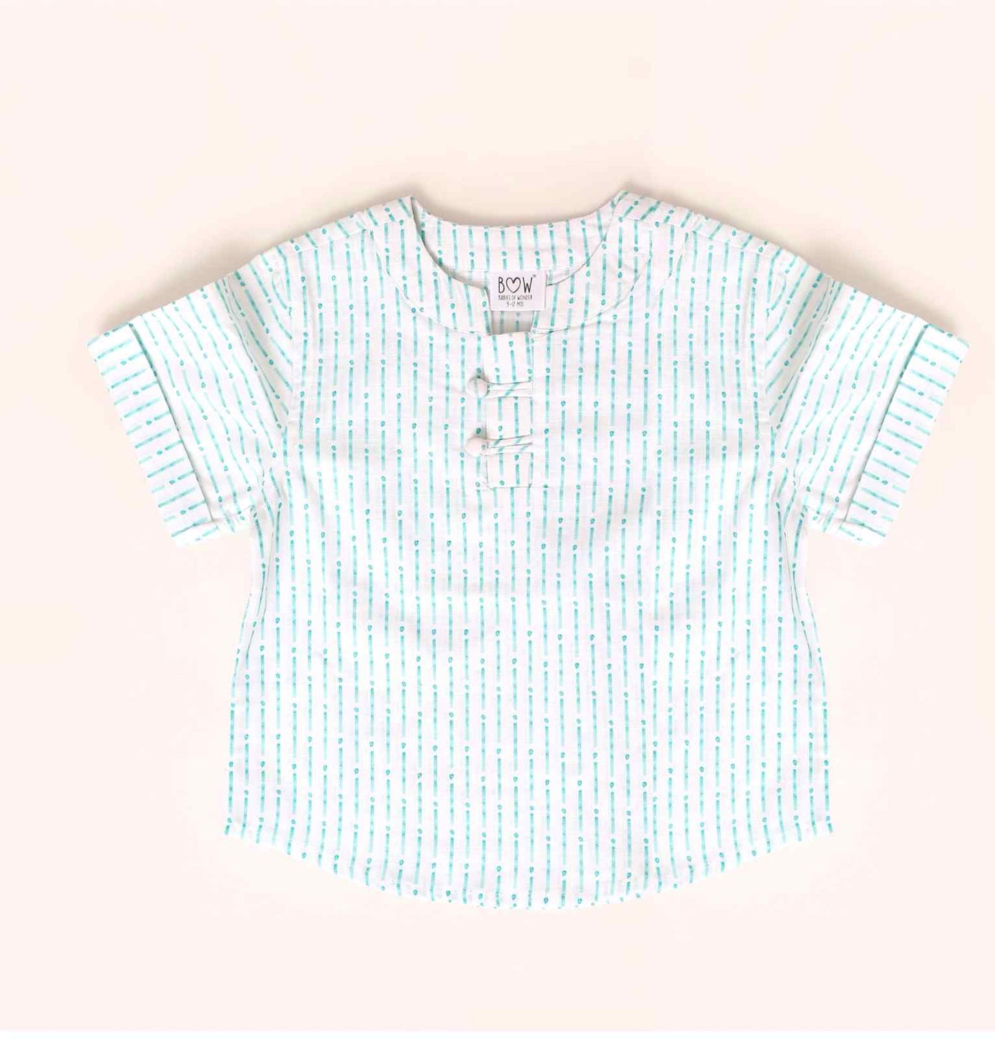 Cotton Knotty Kurta - White