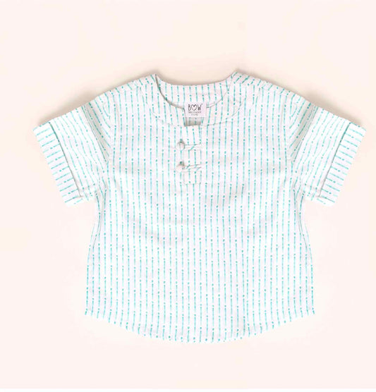 Cotton Knotty Kurta - White