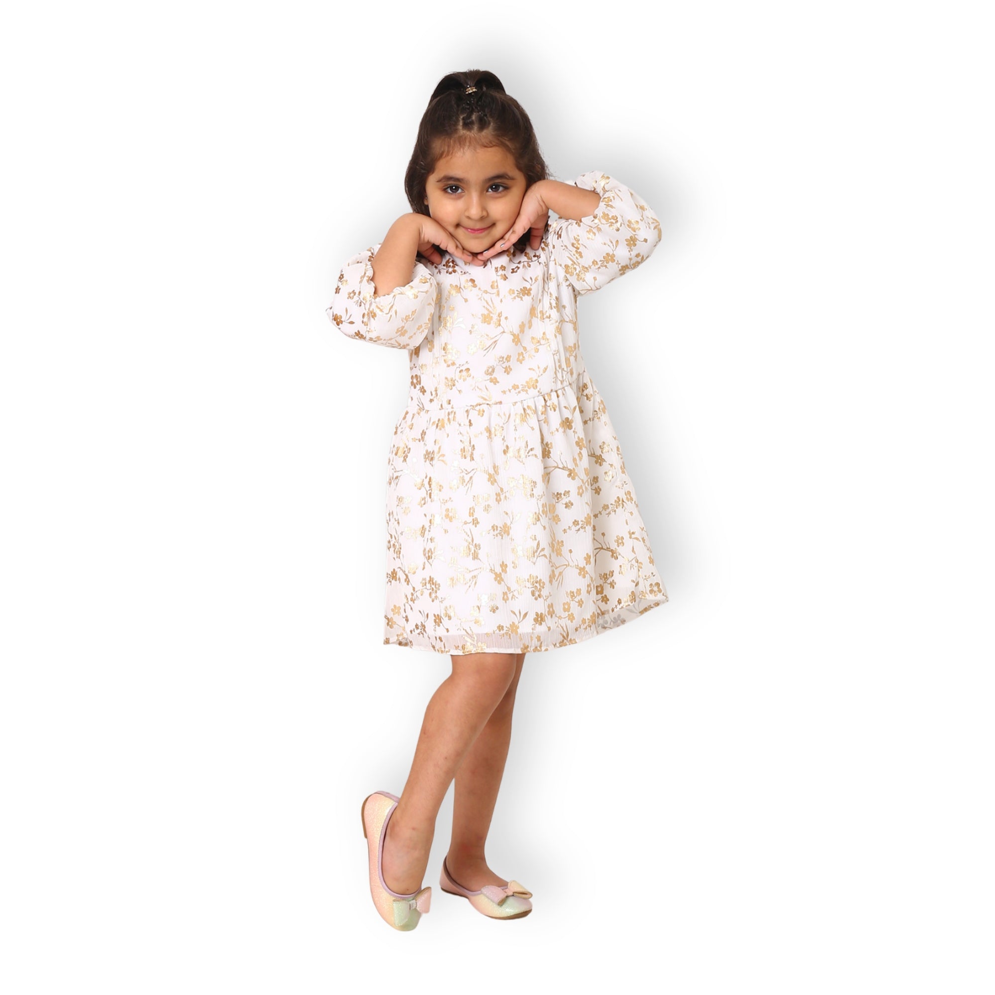 Festive Eloise Dress - White