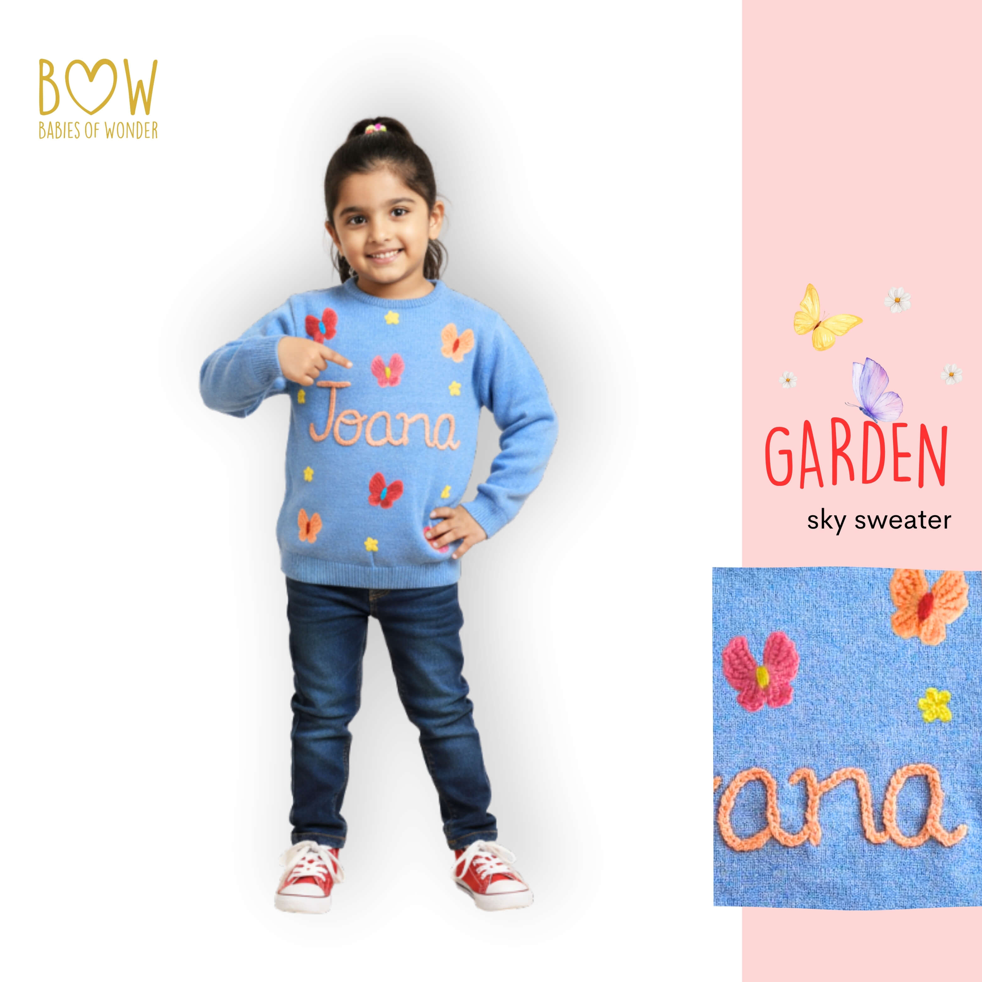 Girls Customised garden Sweater