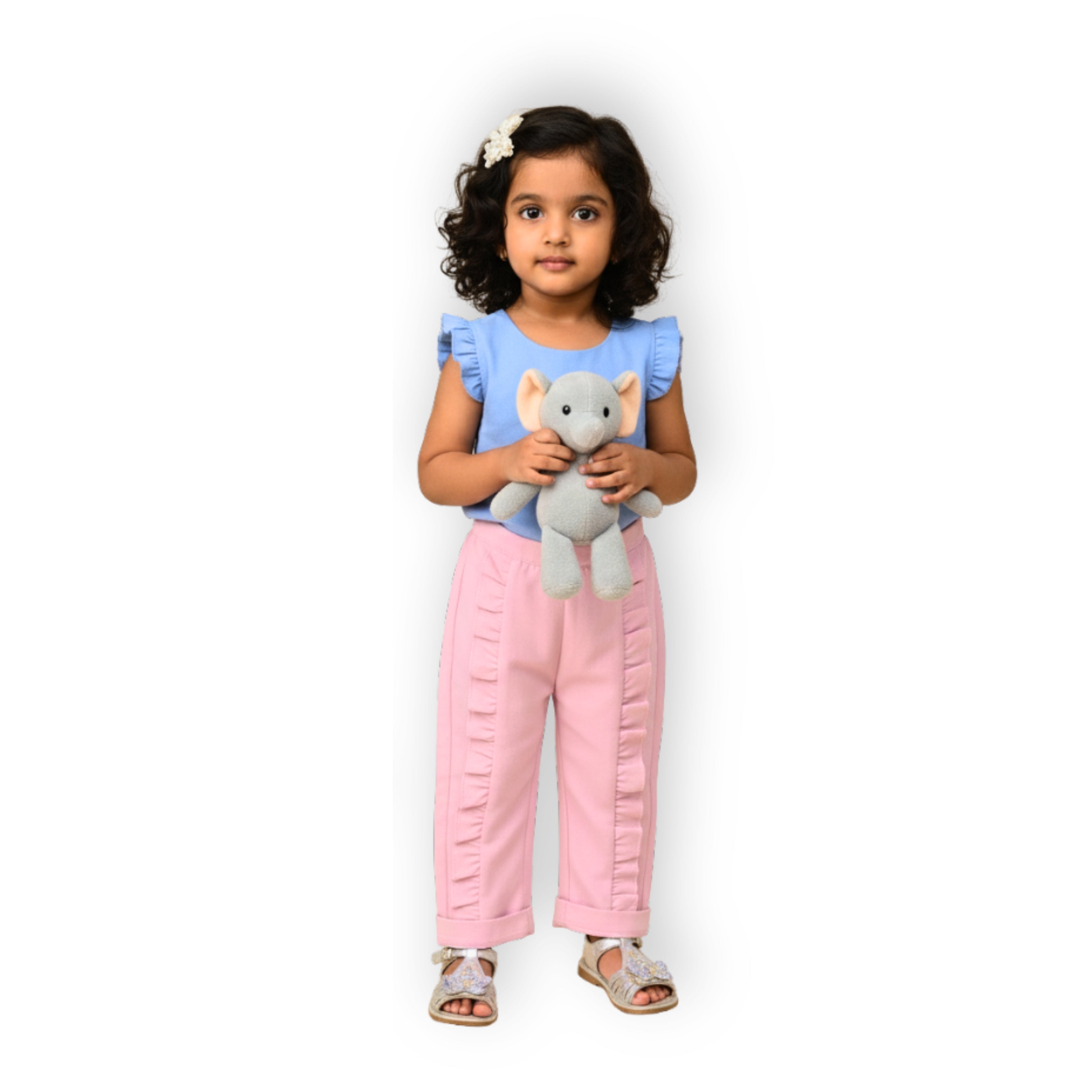 Ella Frills Pants - Baby Pink