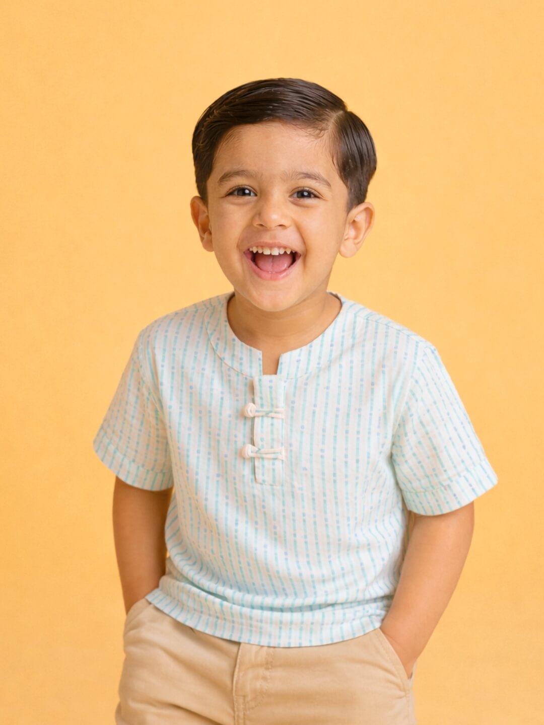 Cotton Knotty Kurta - White