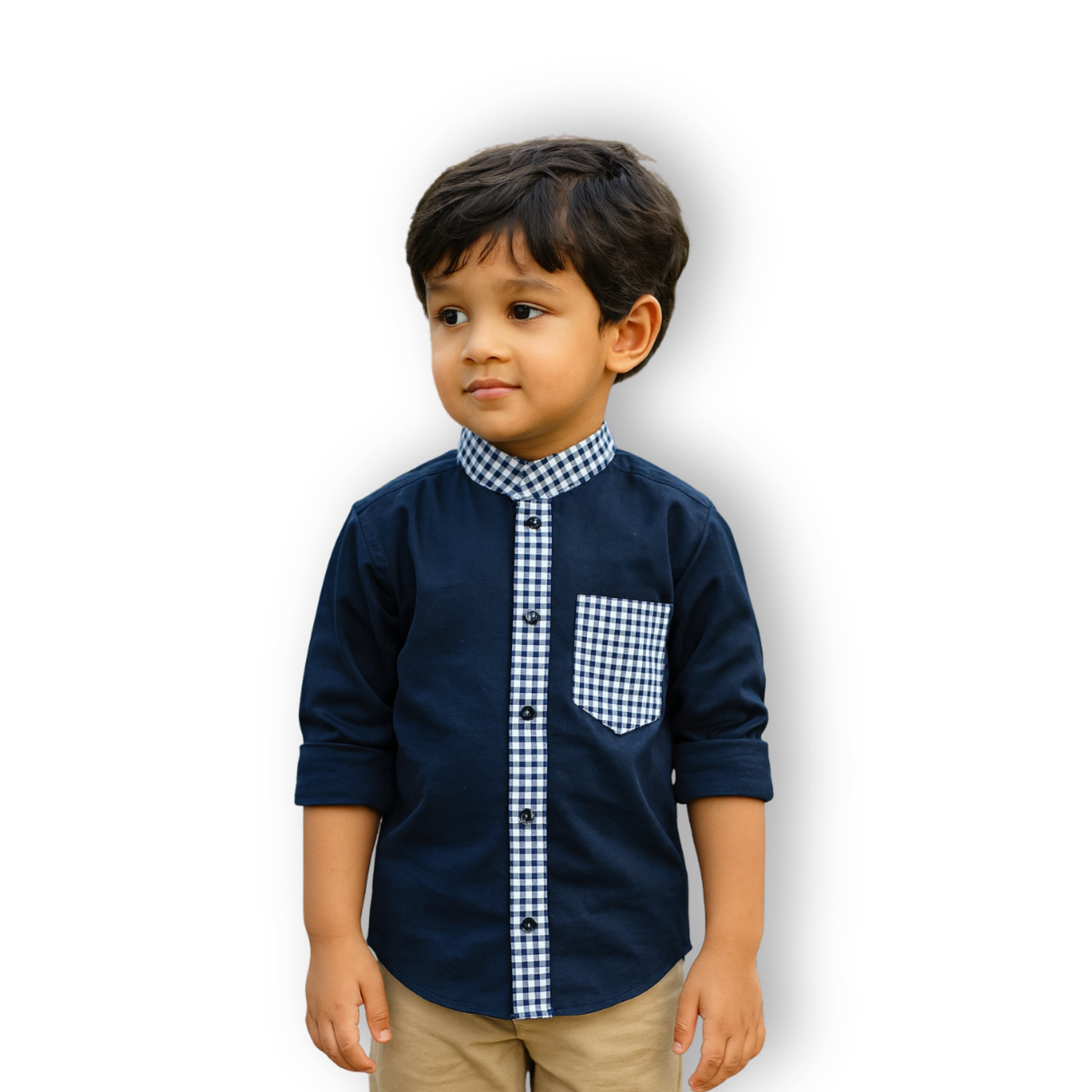 Archie Cotton Shirt - Navy