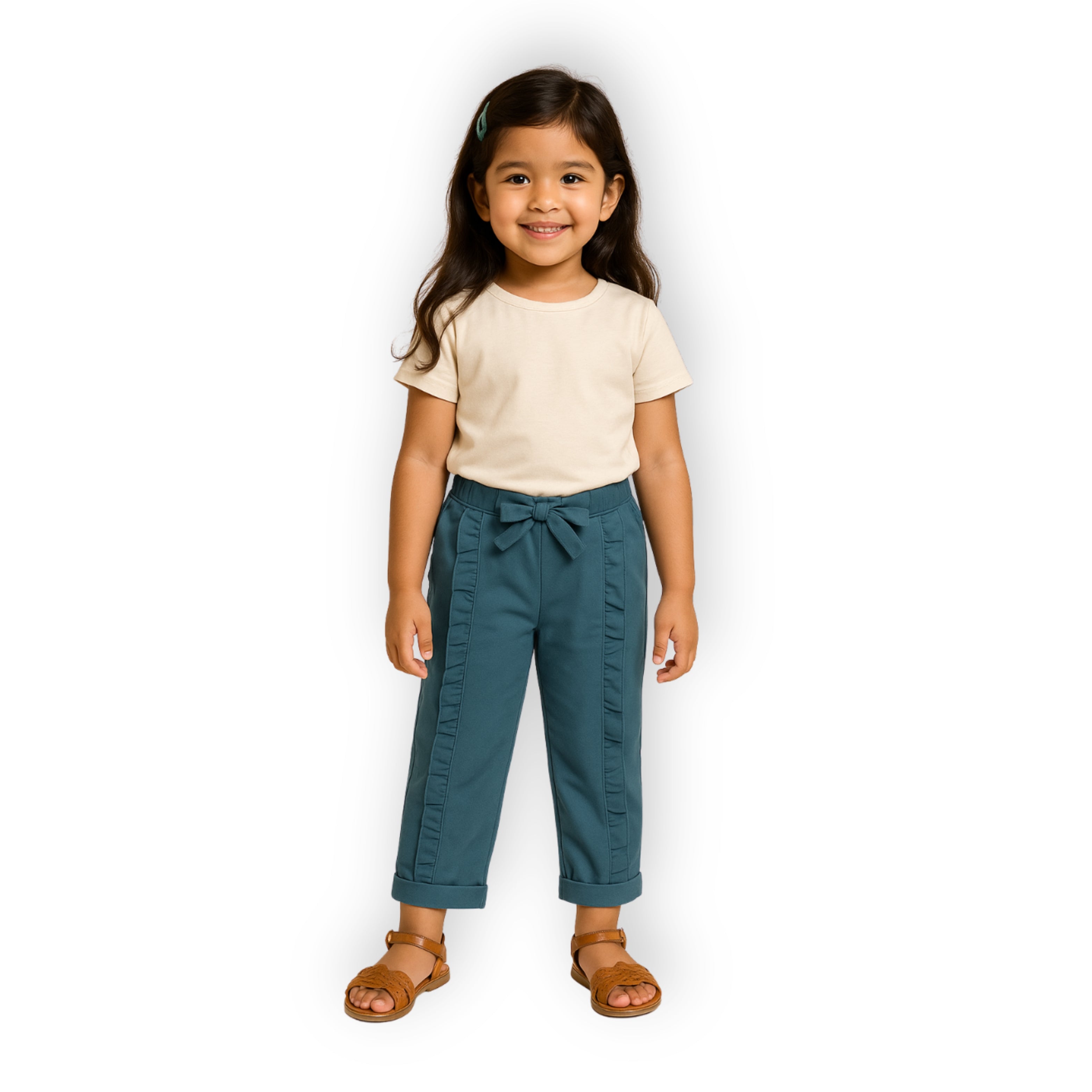Ella Frills Pants - Teal