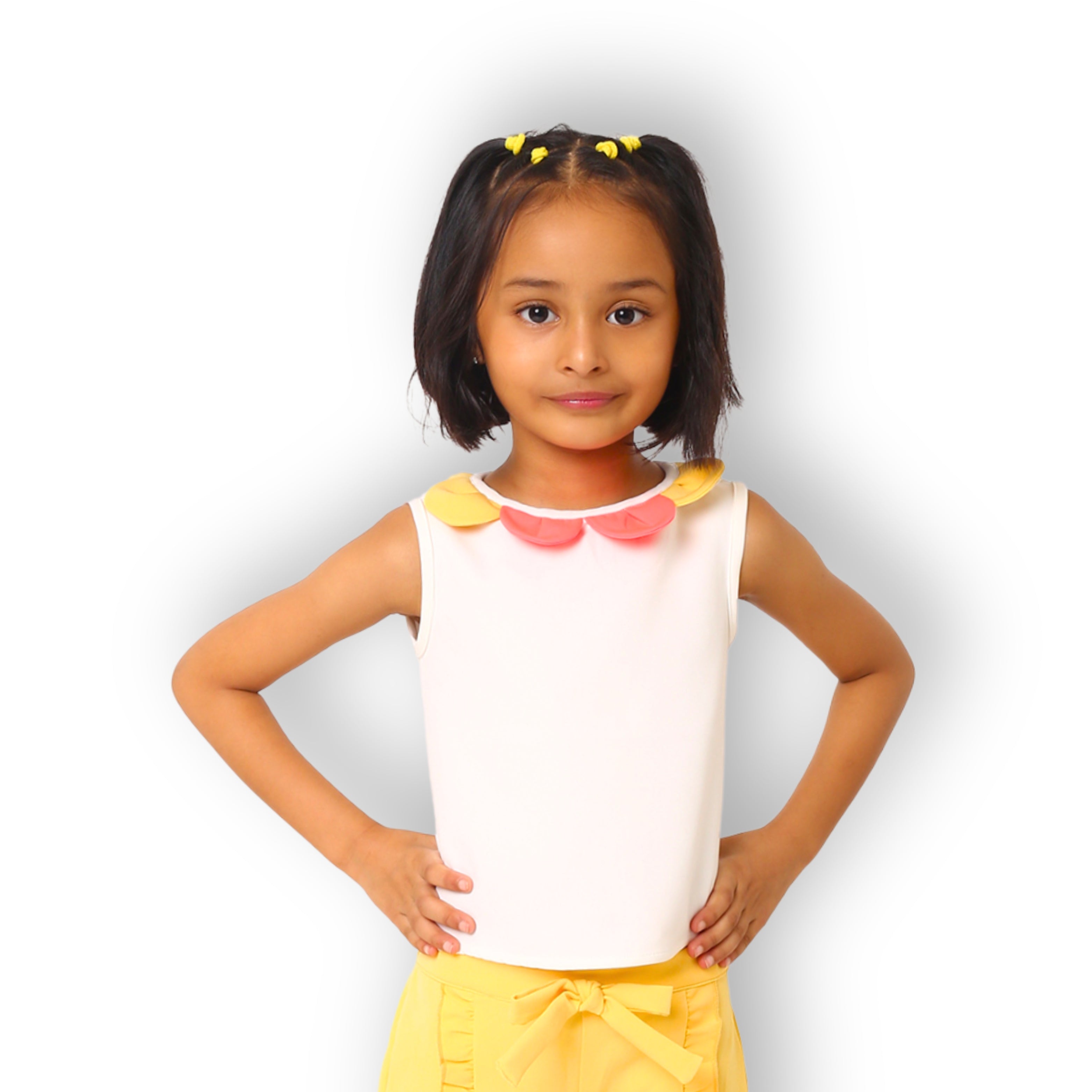 Flower Blossom Top - White