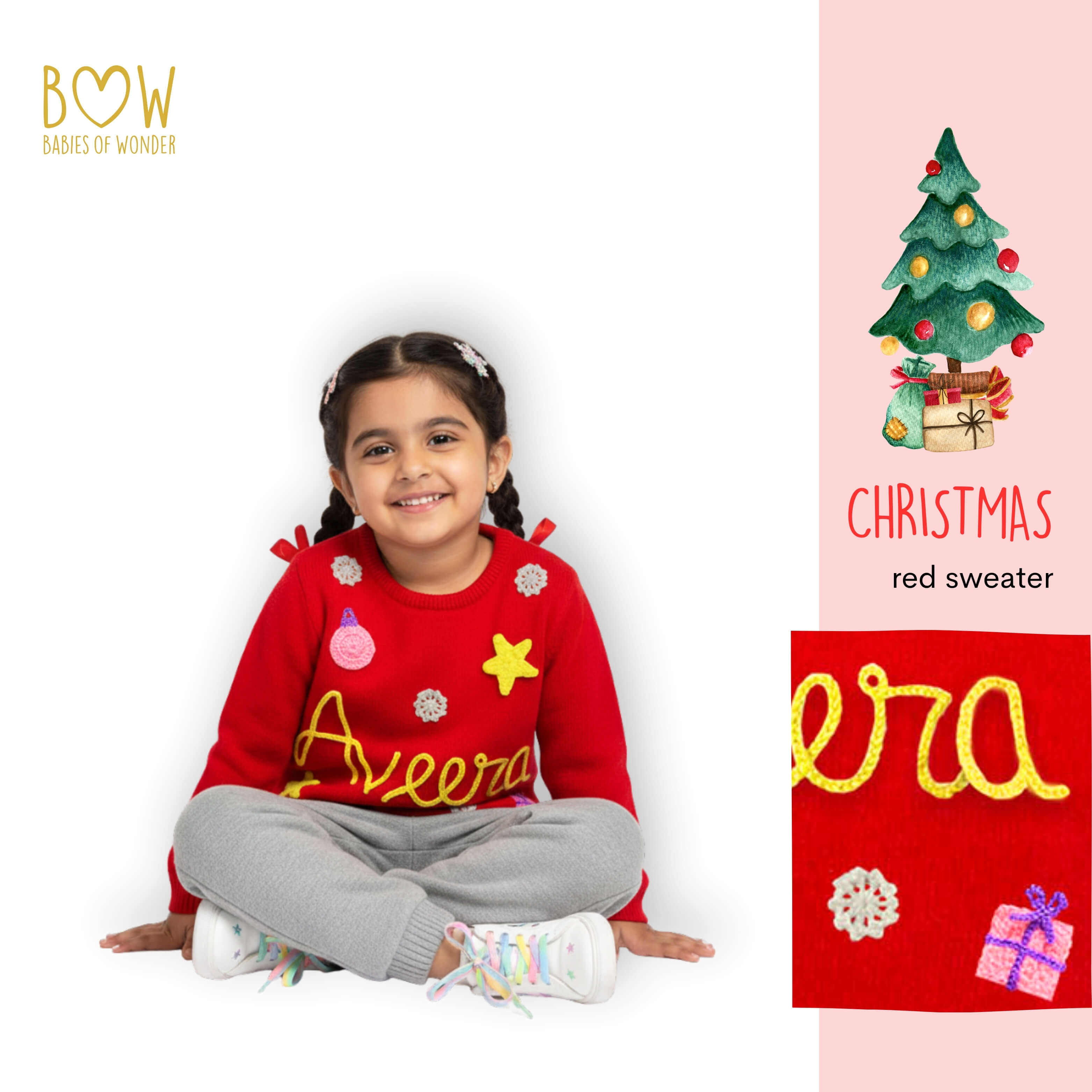 Girls Customised Christmas Sweater