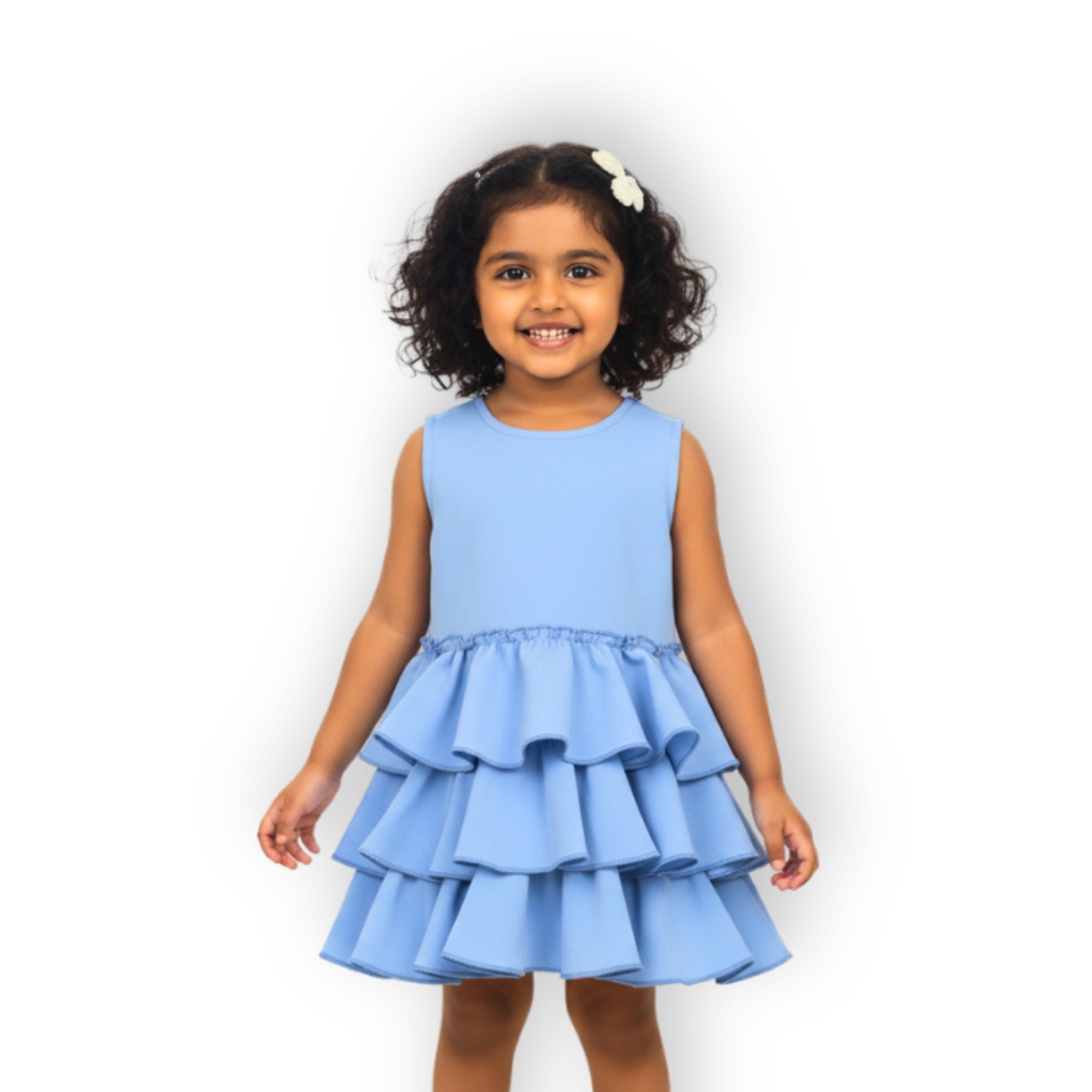 Ruffles Pixie Dress - Baby Blue