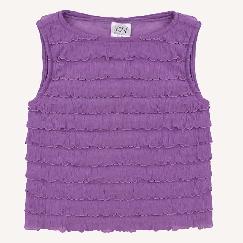 Purple Sarah Top + Beige Ella Pant