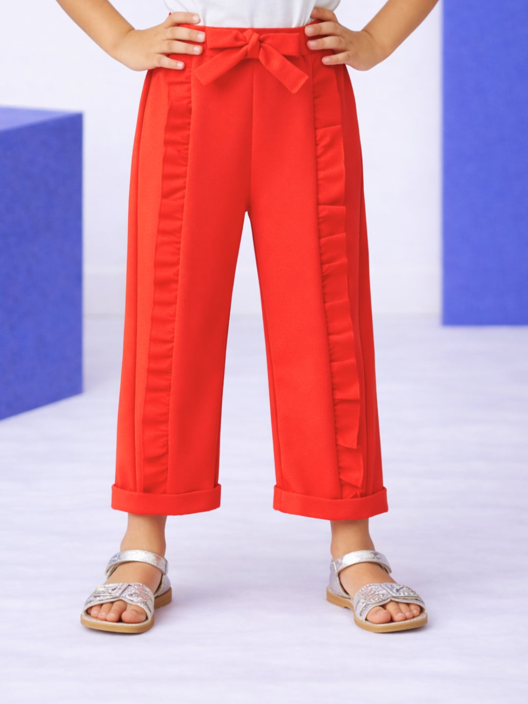 Ella Frills Pants - Red