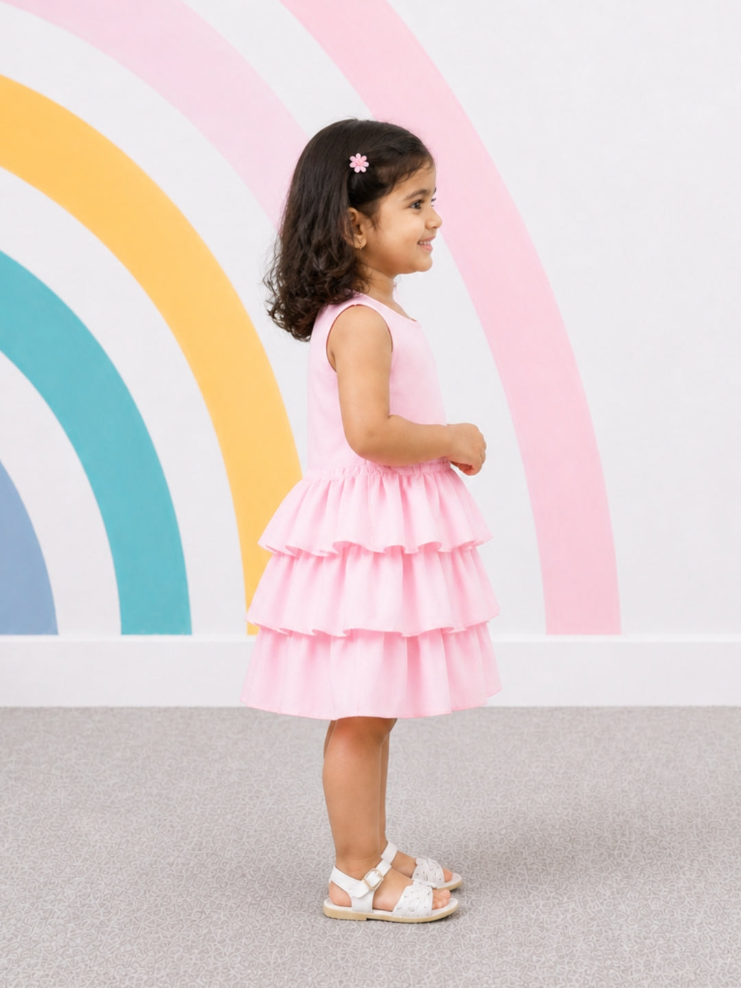 Ruffles Pixie Dress - Baby Pink