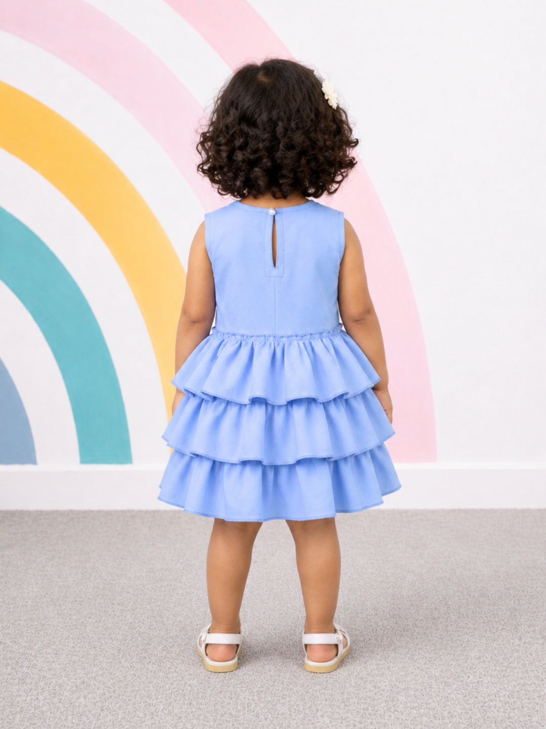 Ruffles Pixie Dress - Baby Blue