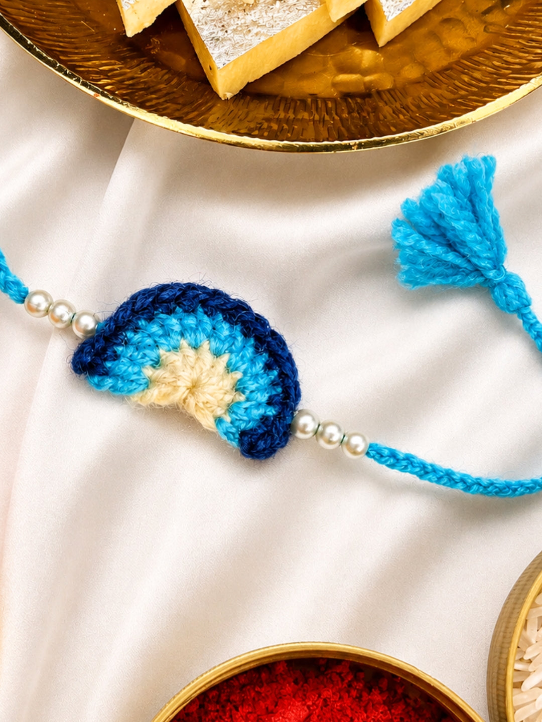 Colourful Rainbow Rakhi - Blue