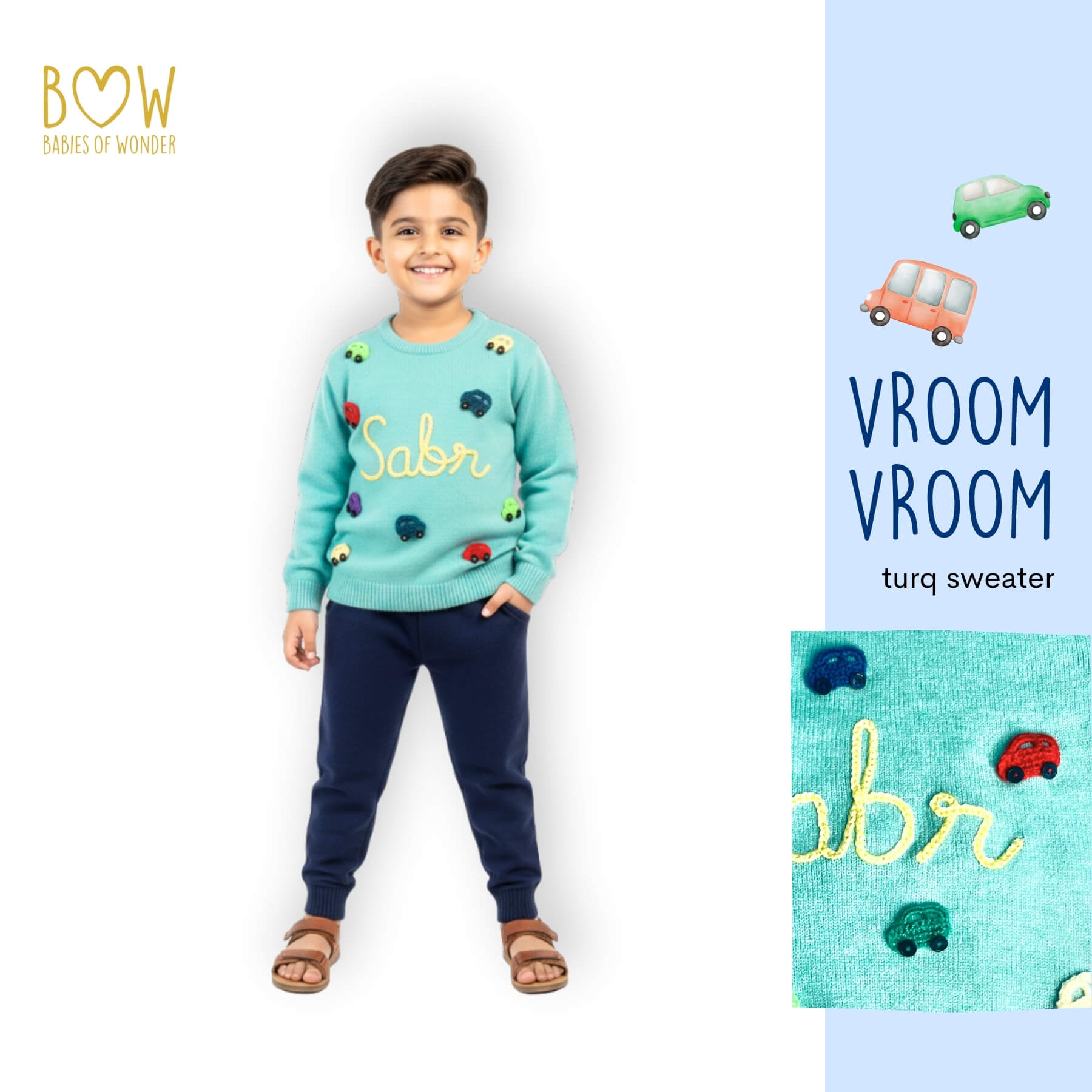 Boys Customised Cars Sweater