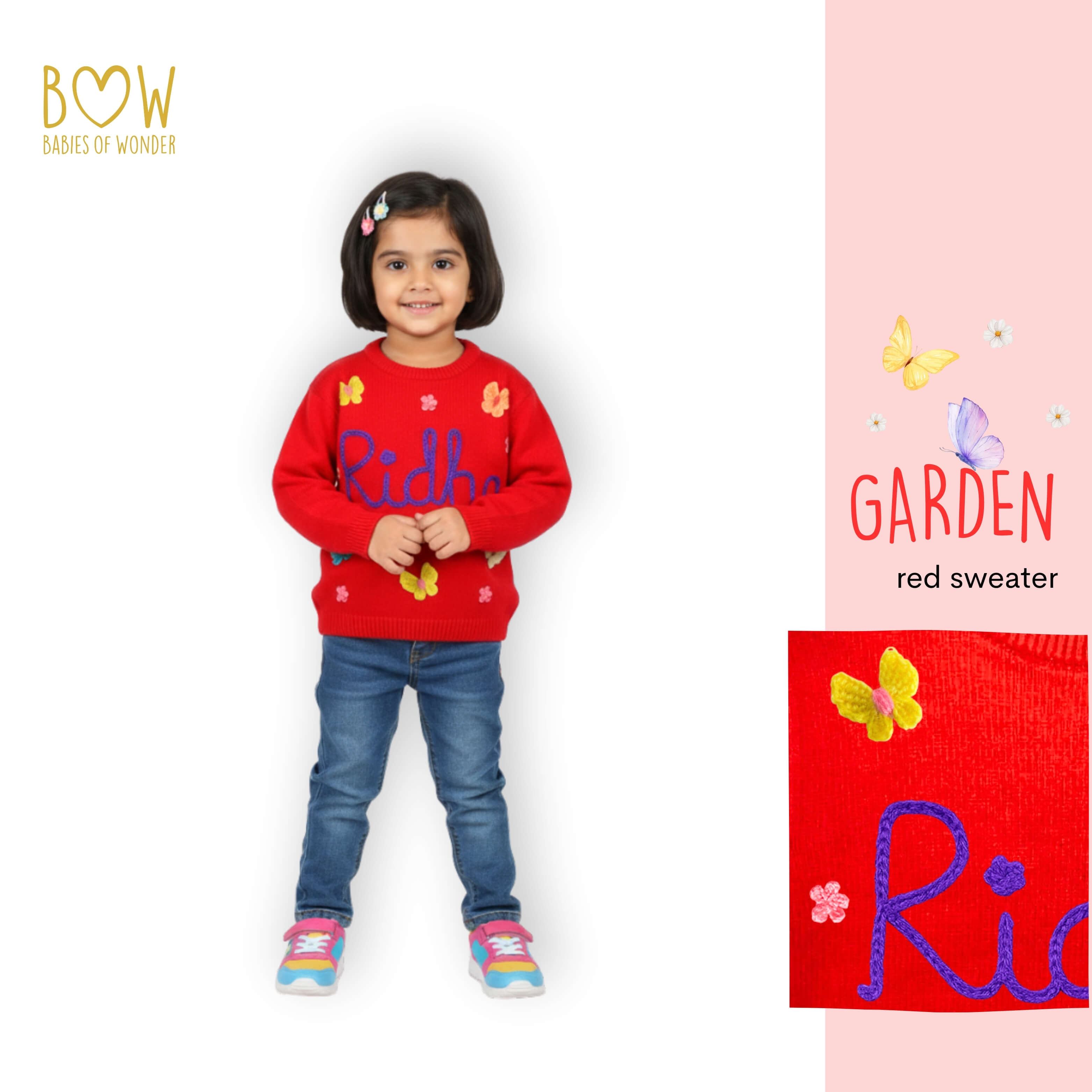 Girls Customised garden Sweater