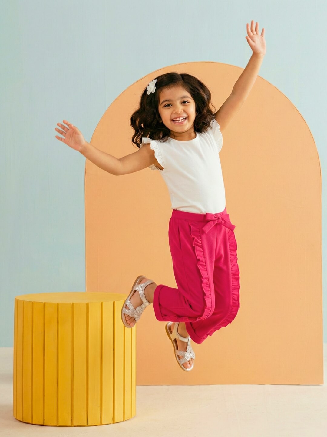 Ella Frills Pants - Hot Pink