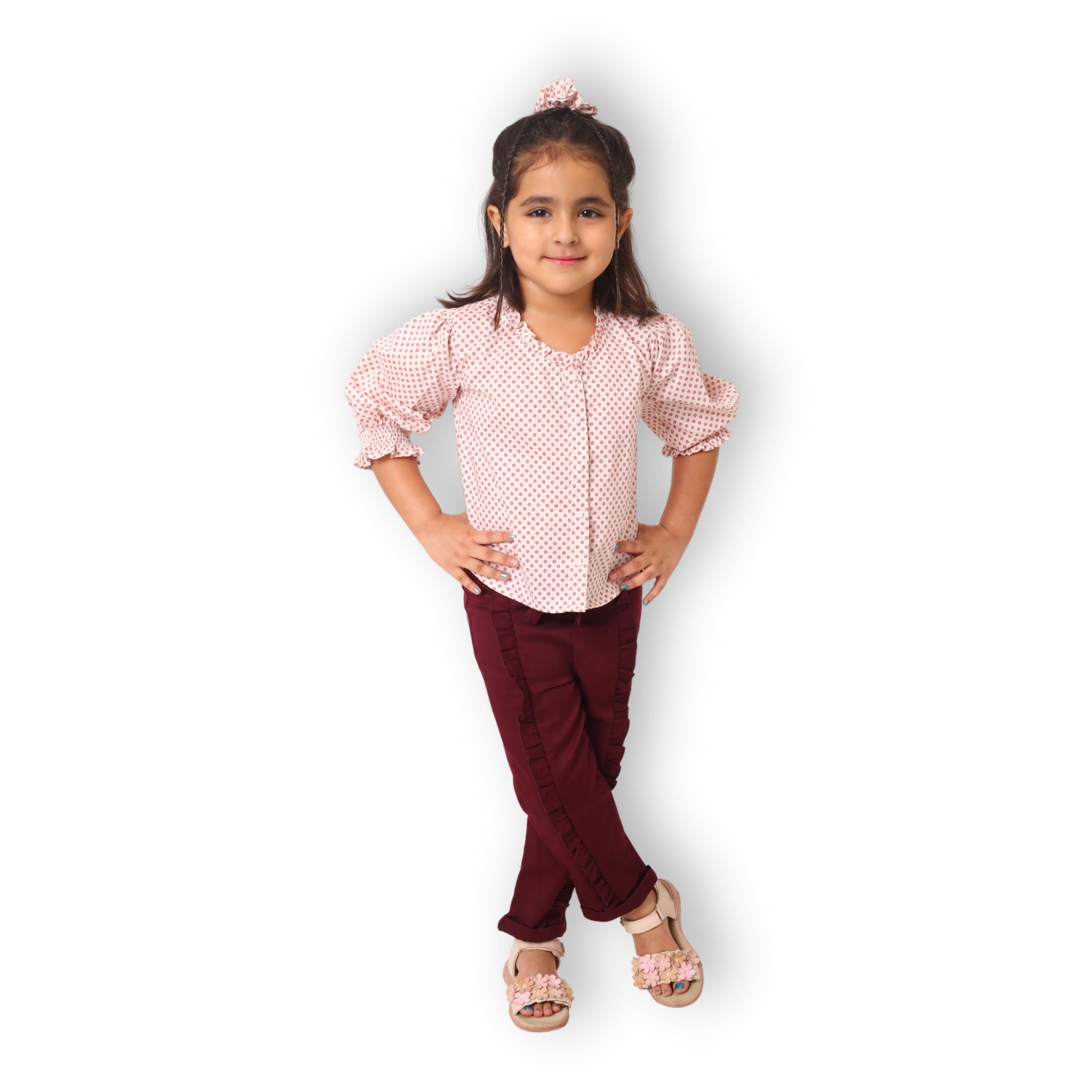 Sweetpea Shirt with Pearls - Pink