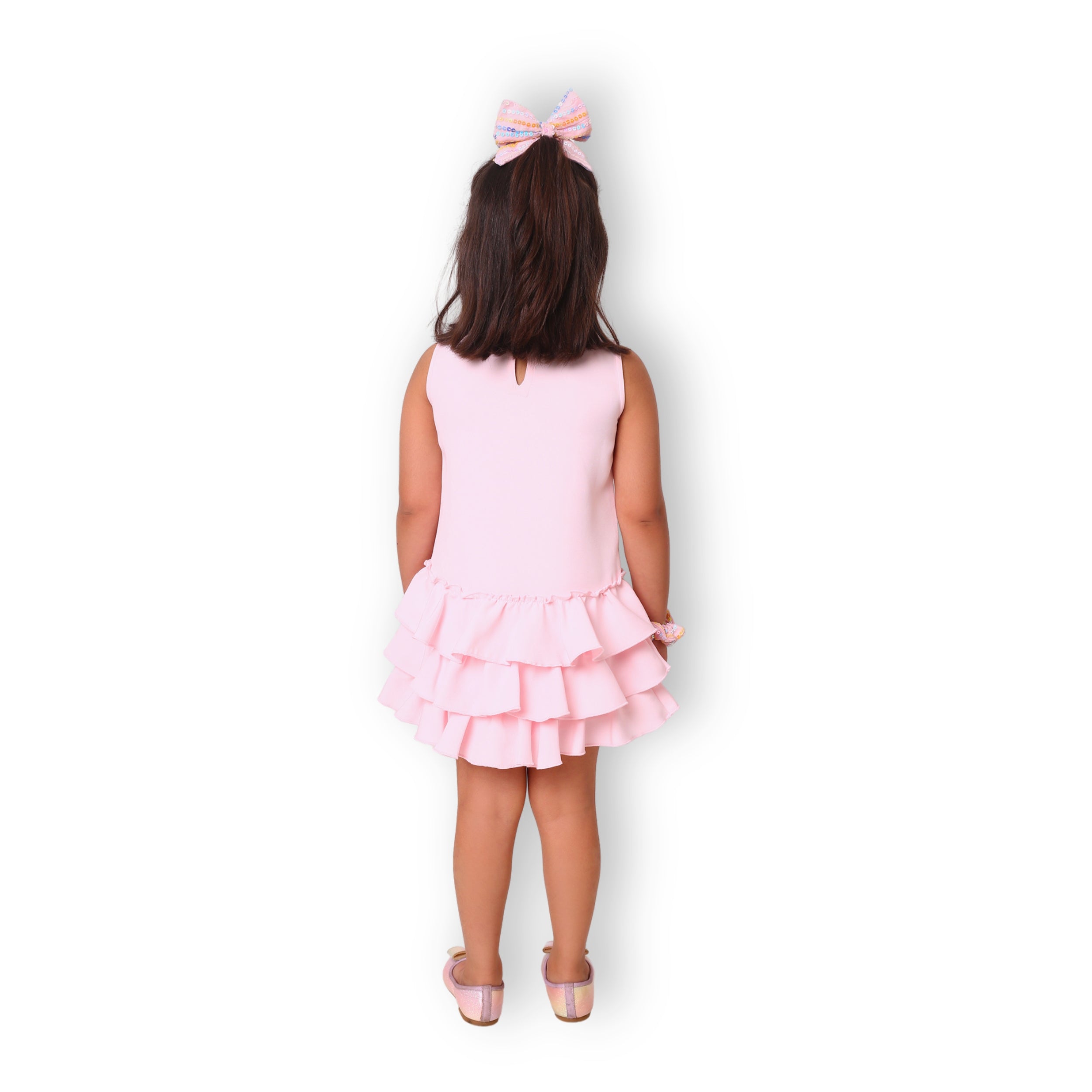 Ruffles Pixie Dress - Baby Pink