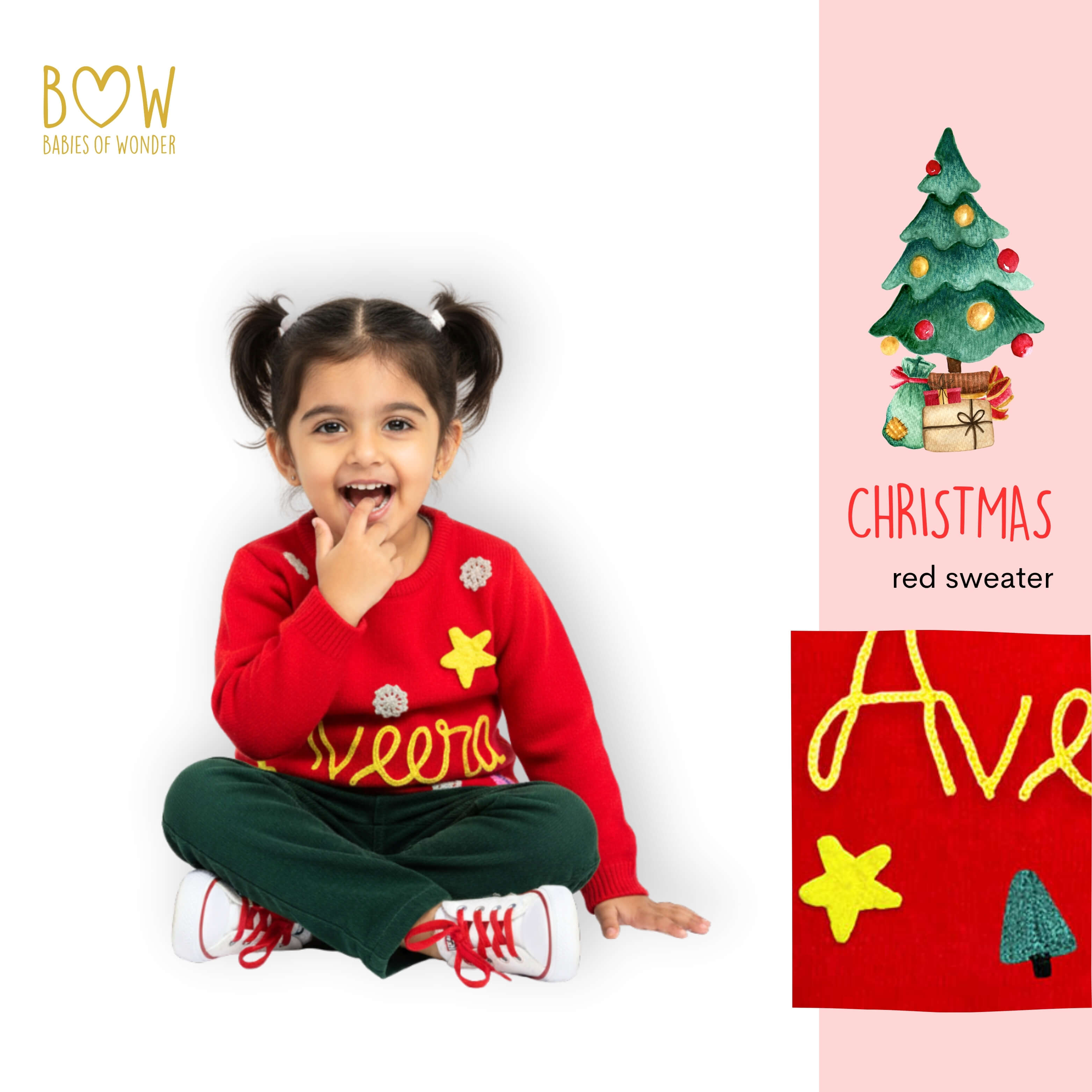 Girls Customised Christmas Sweater