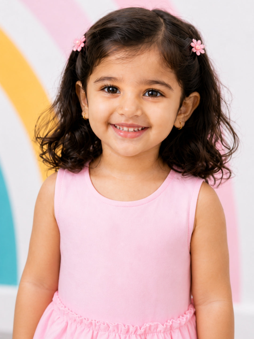 Ruffles Pixie Dress - Baby Pink